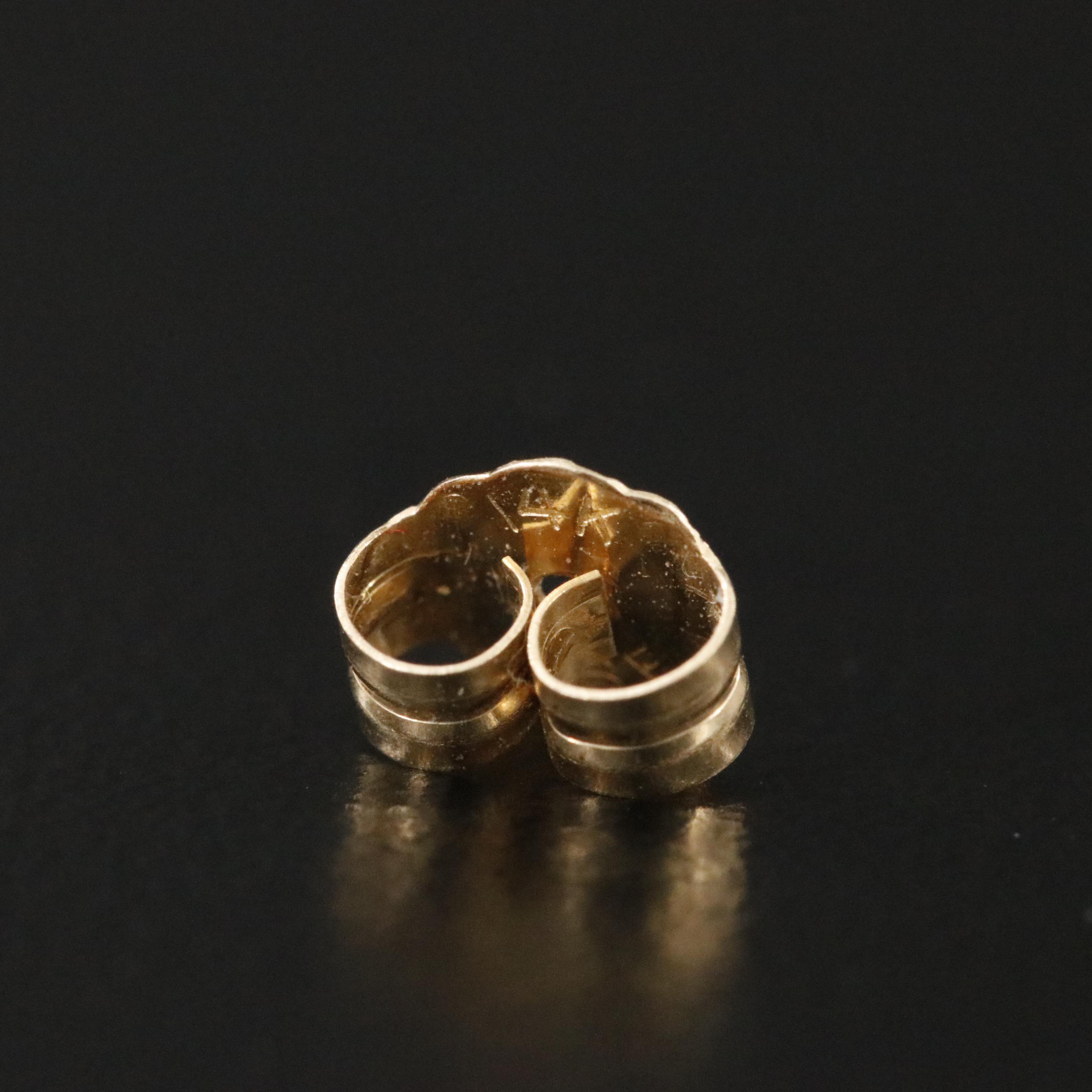 14K Amethyst Stud Earrings