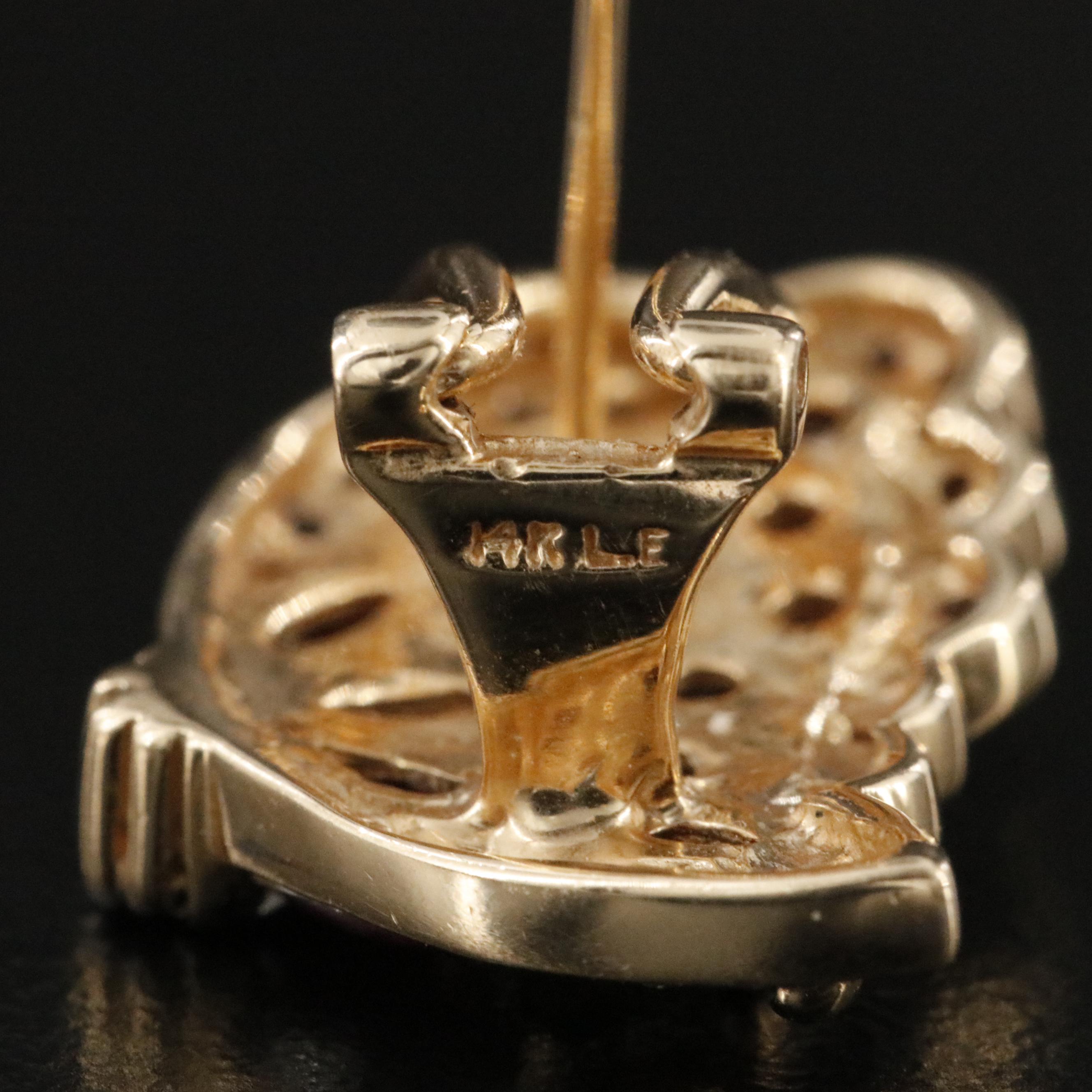 14K Ruby, Peridot, Citrine, Amethyst and Diamond Butterfly Wing Earrings