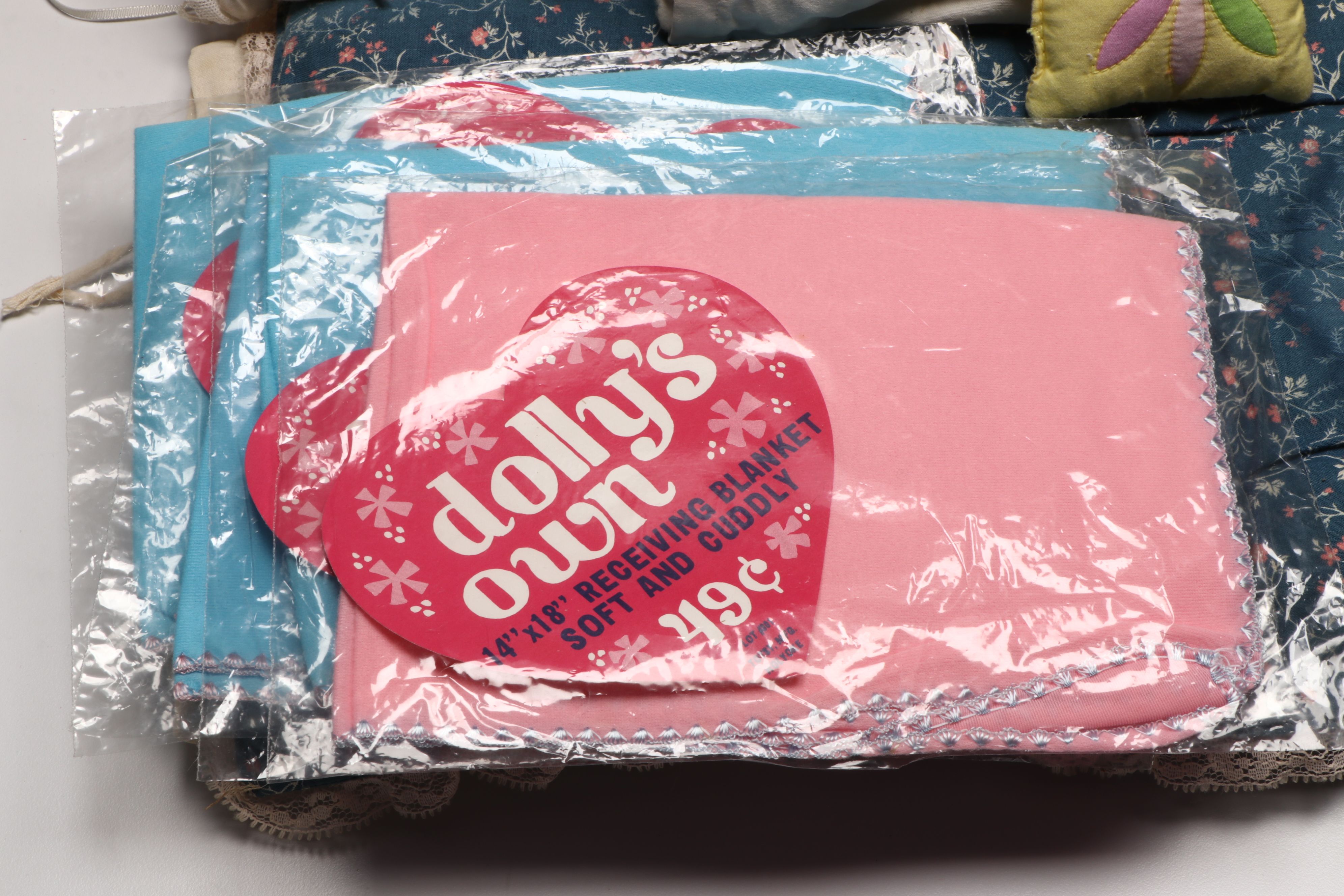 Dolly's Own, American Girl and Other Doll Sized Bedding, Late 20th Century