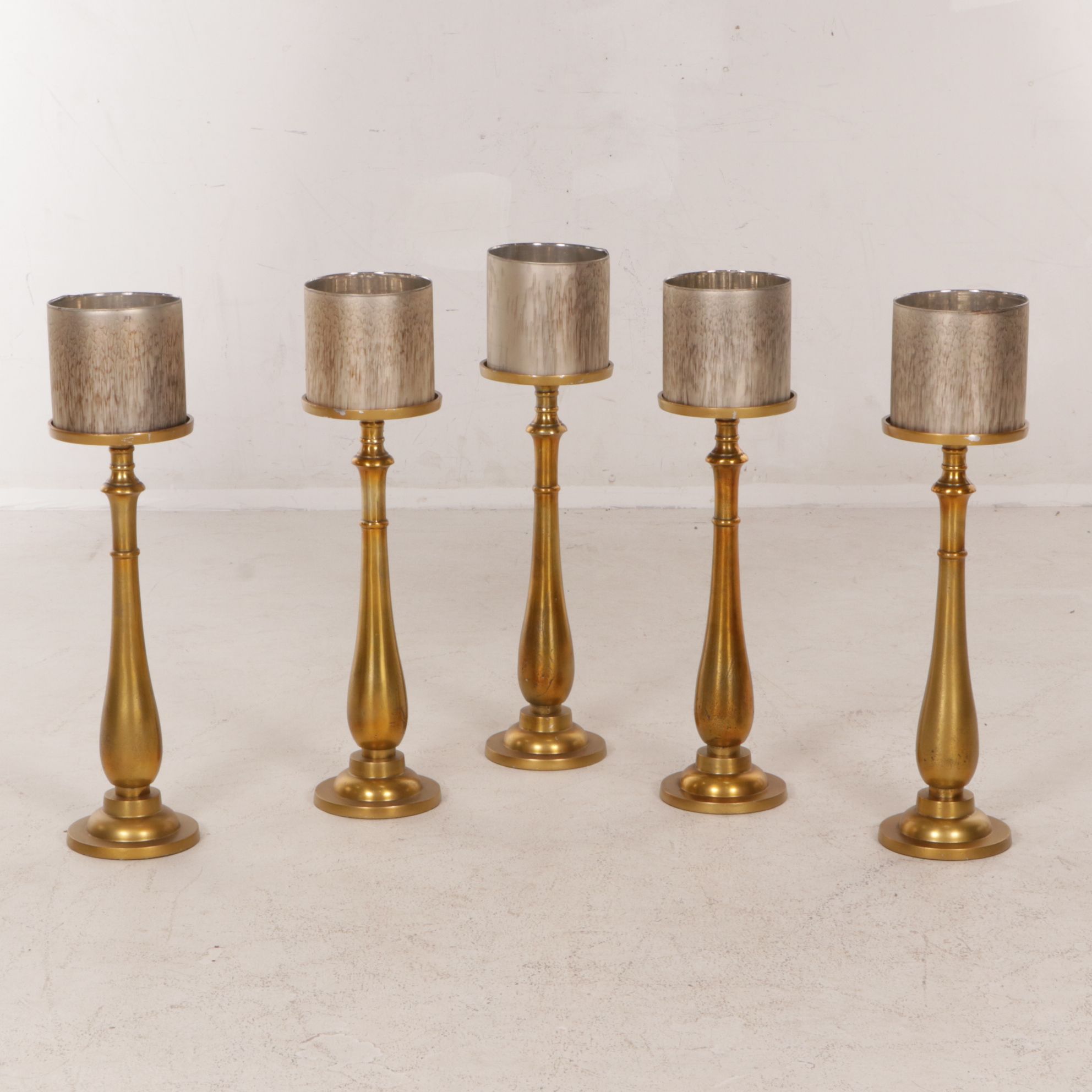 Gilt Pedestals & Candle Holders