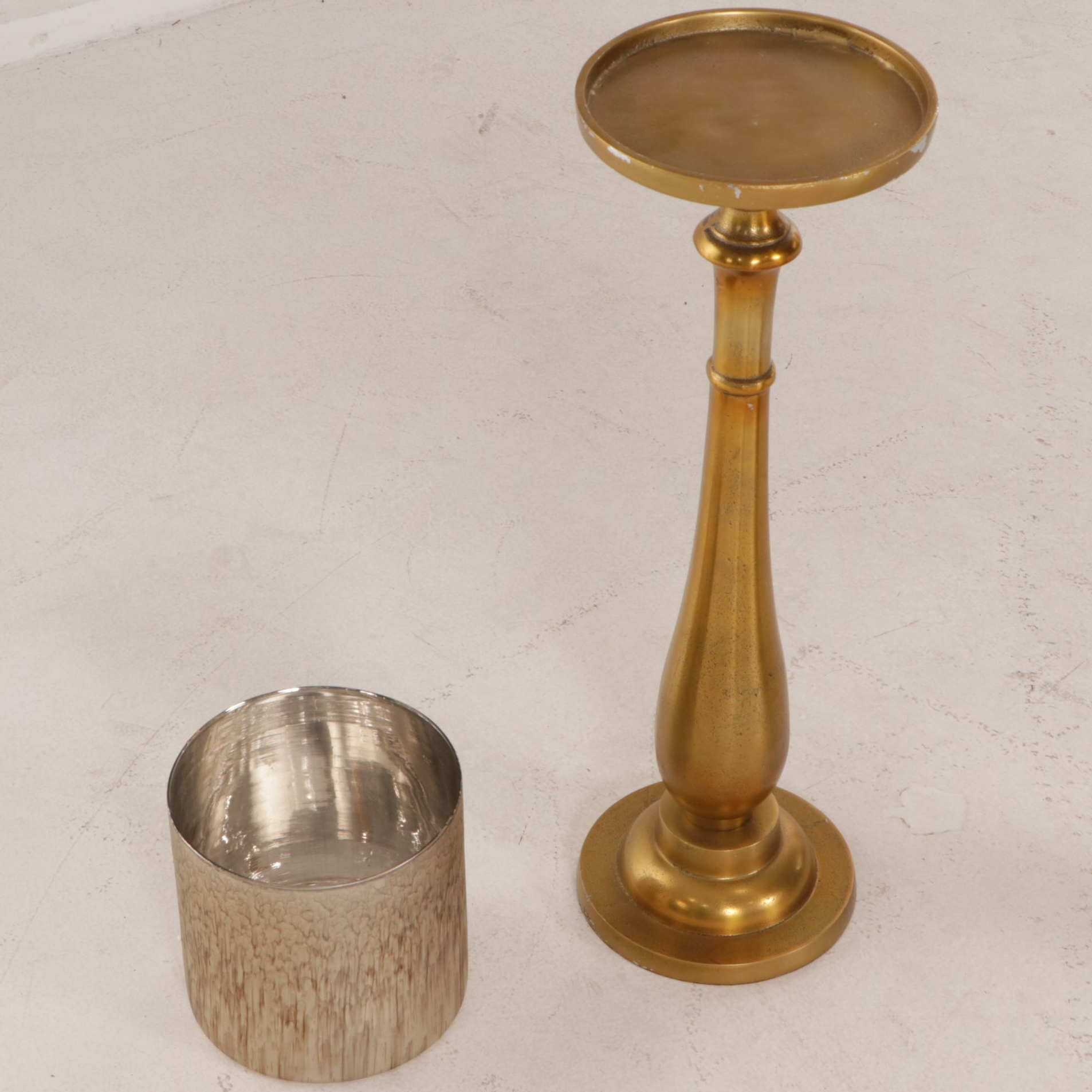 Gilt Pedestals & Candle Holders