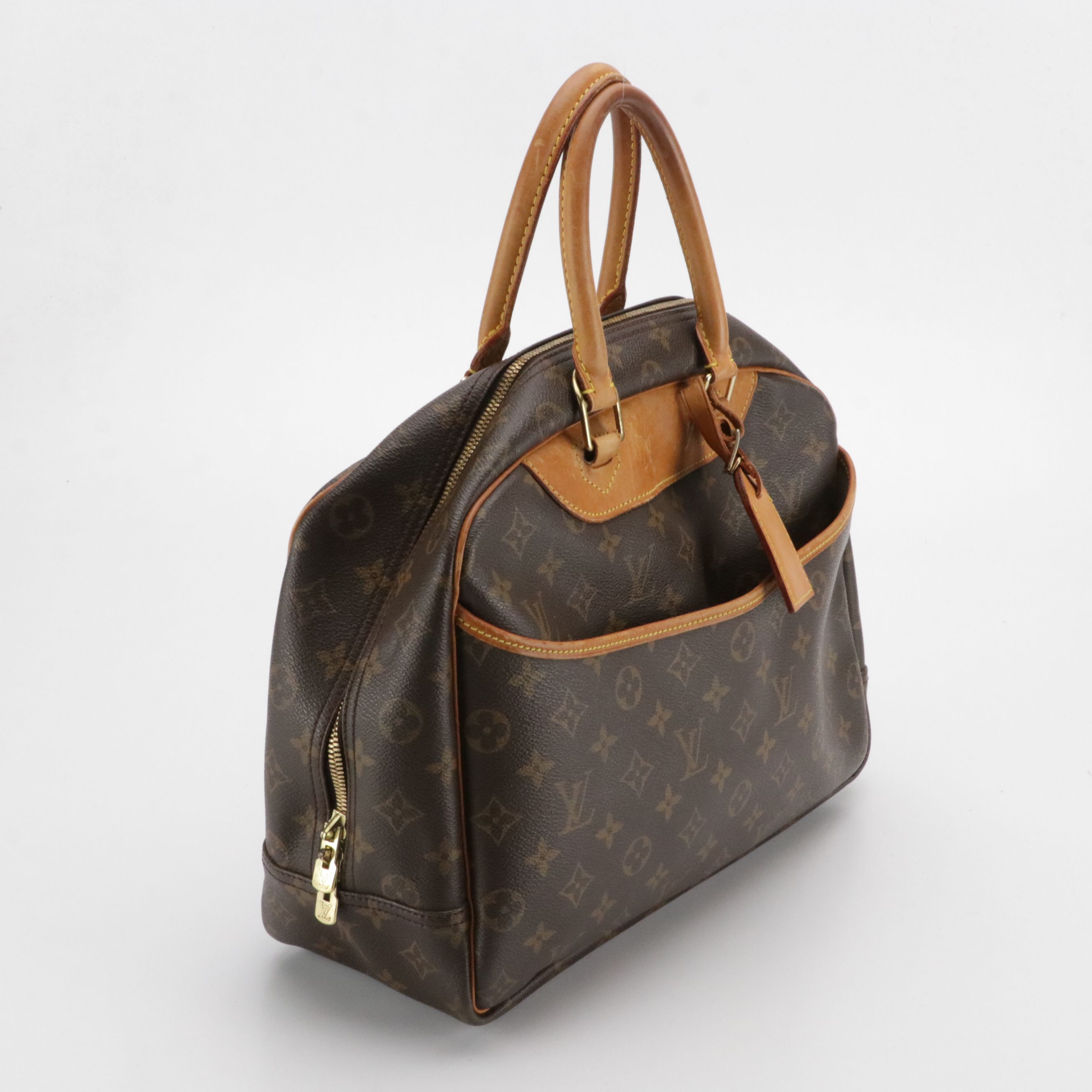 Louis Vuitton Deauville Handbag in Monogram Canvas and Vachetta Leather