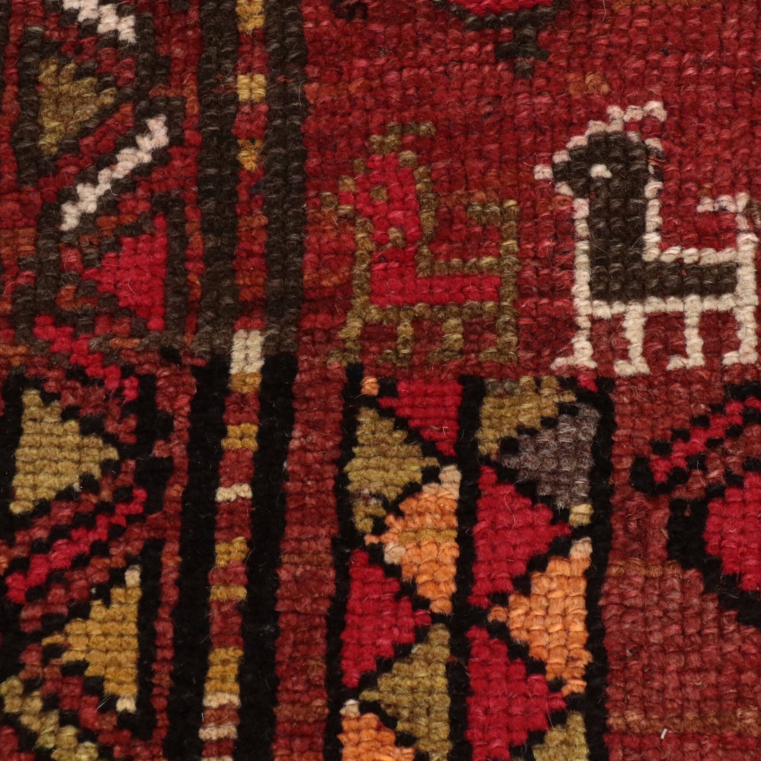 3'9 x 12'9 Hand-Knotted Persian Kurdish Long Rug