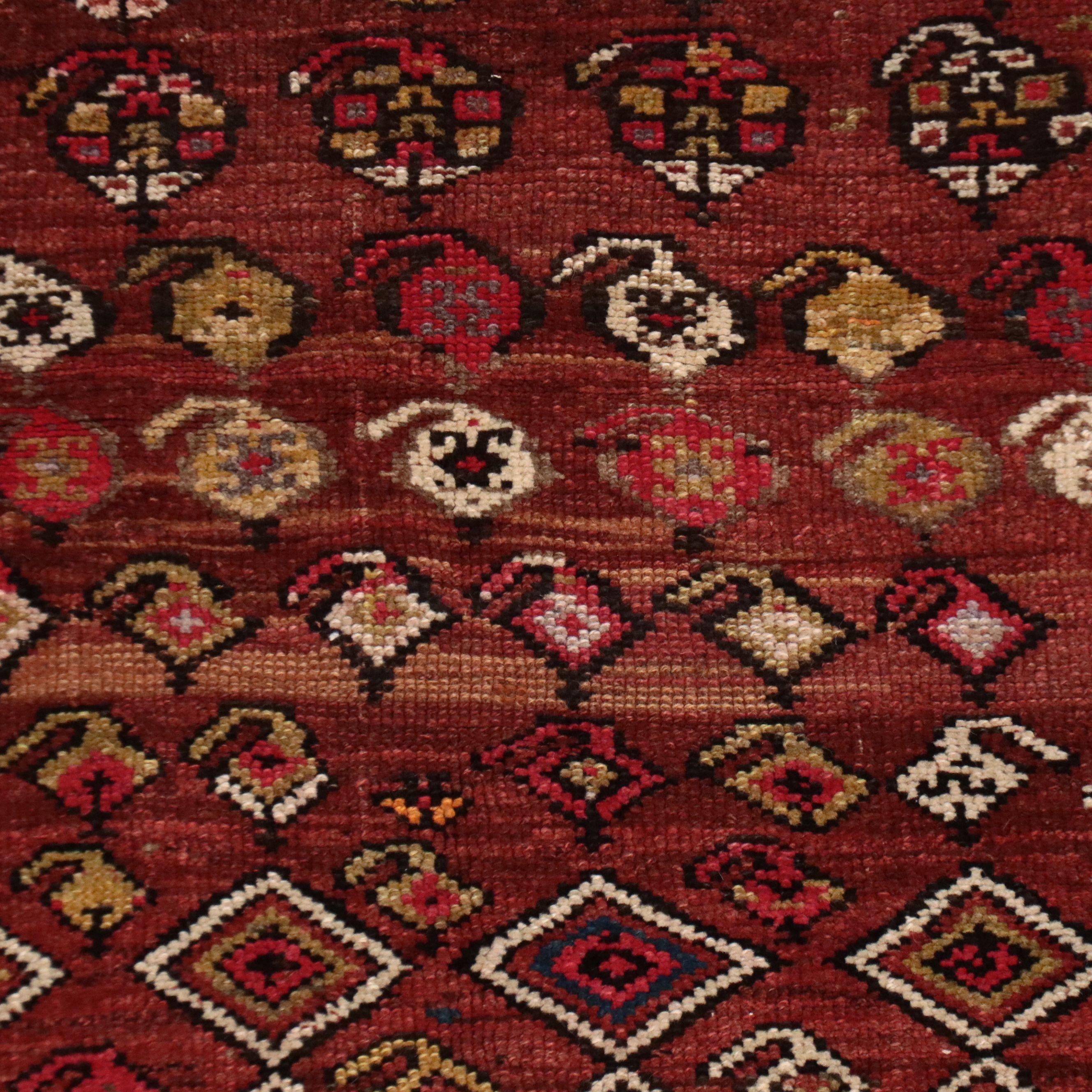 3'9 x 12'9 Hand-Knotted Persian Kurdish Long Rug