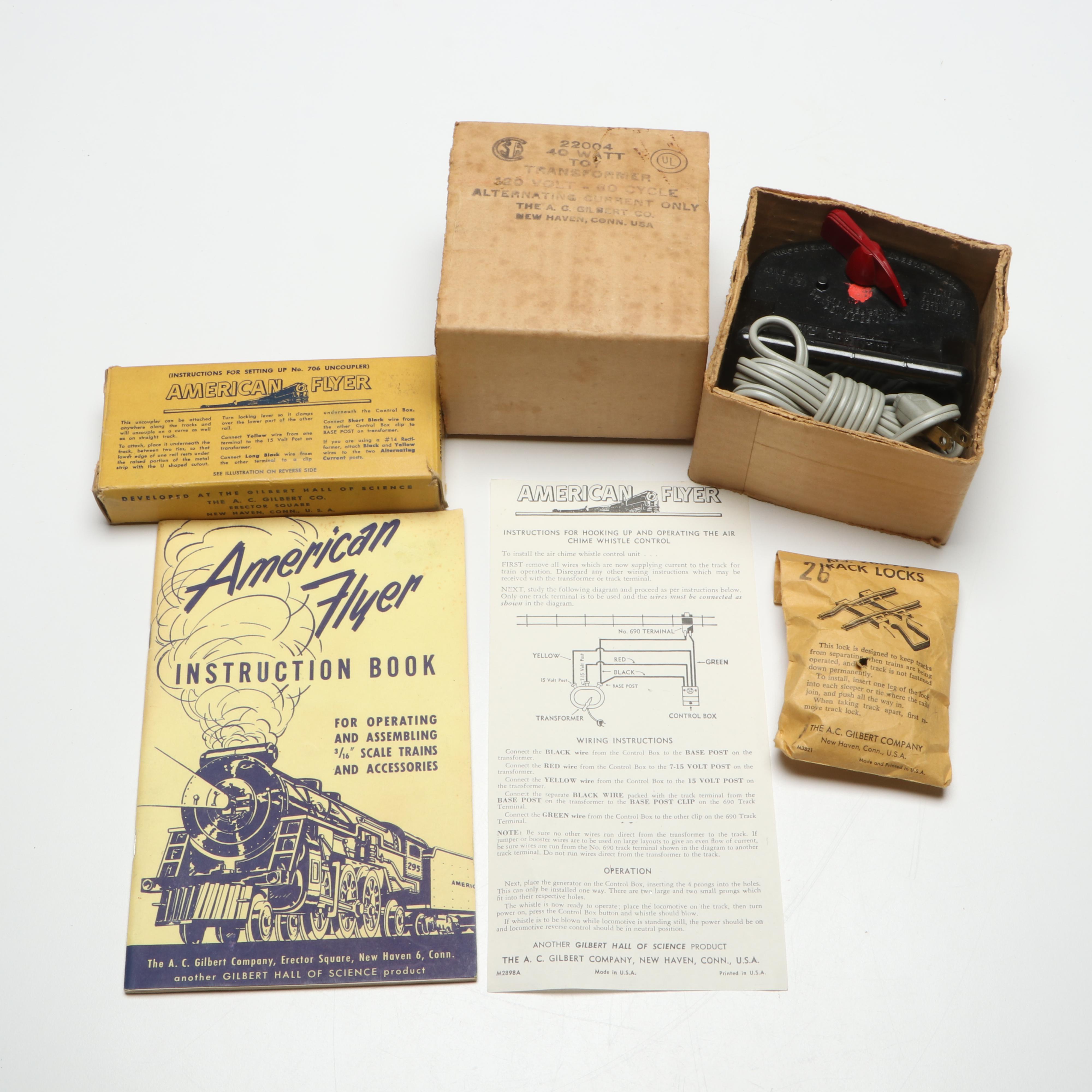 American Flyer Train Cars and Tracks with Transformer and Uncoupler