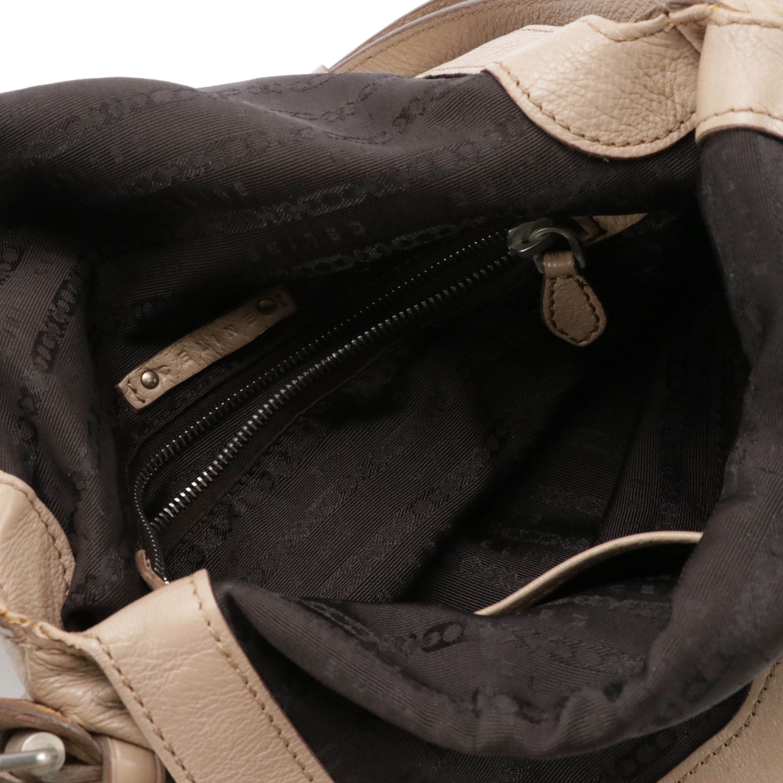 Celine Tassel Flap Shoulder Bag in Sandy Beige Grained Leather