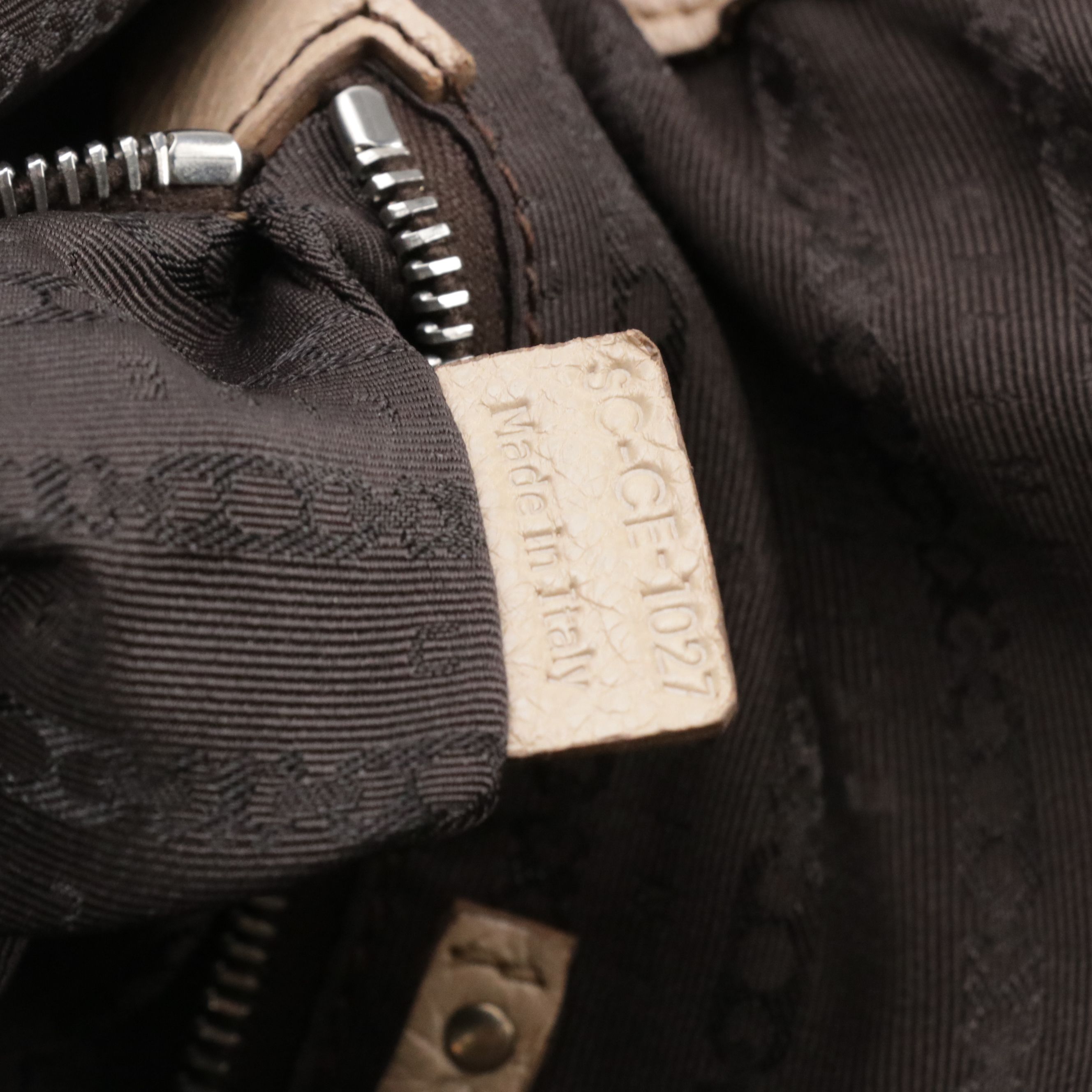 Celine Tassel Flap Shoulder Bag in Sandy Beige Grained Leather