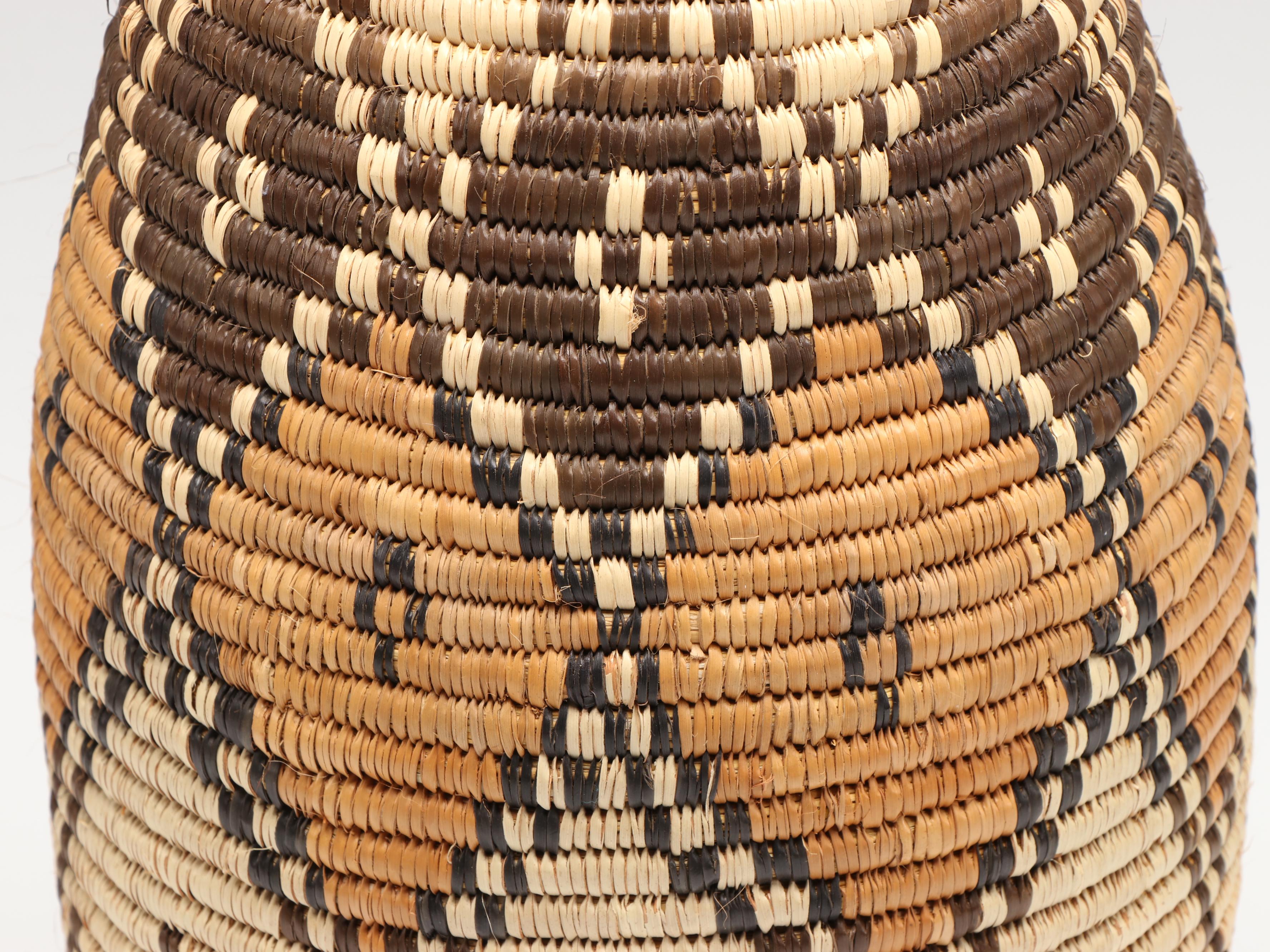 Hlengiwe Zulu Handwoven Ilala Palm Lidded Basket