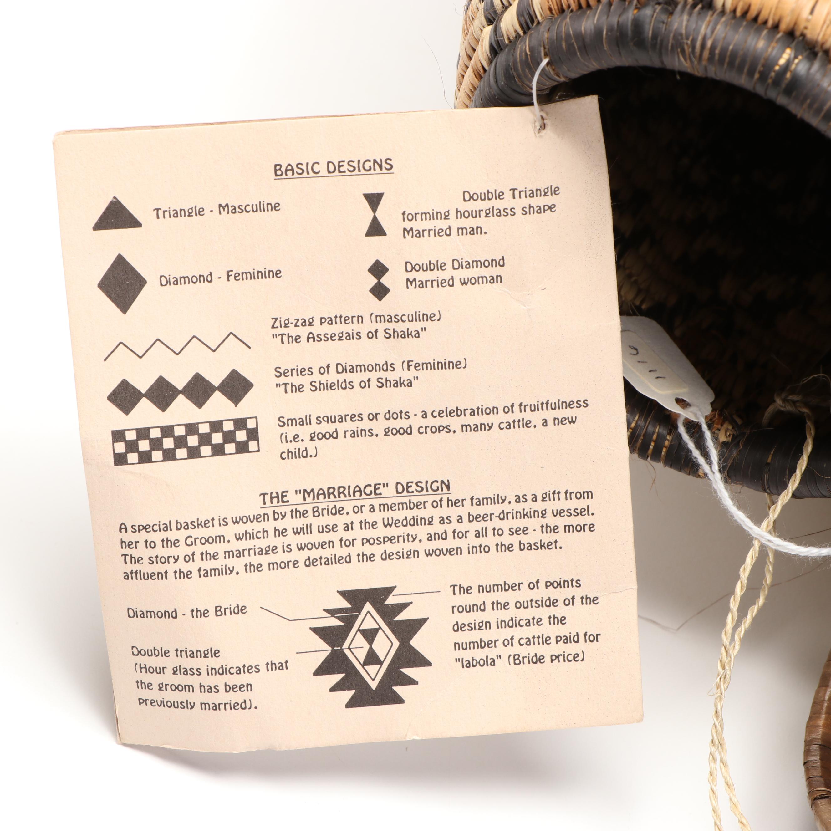 Hlengiwe Zulu Handwoven Ilala Palm Lidded Basket