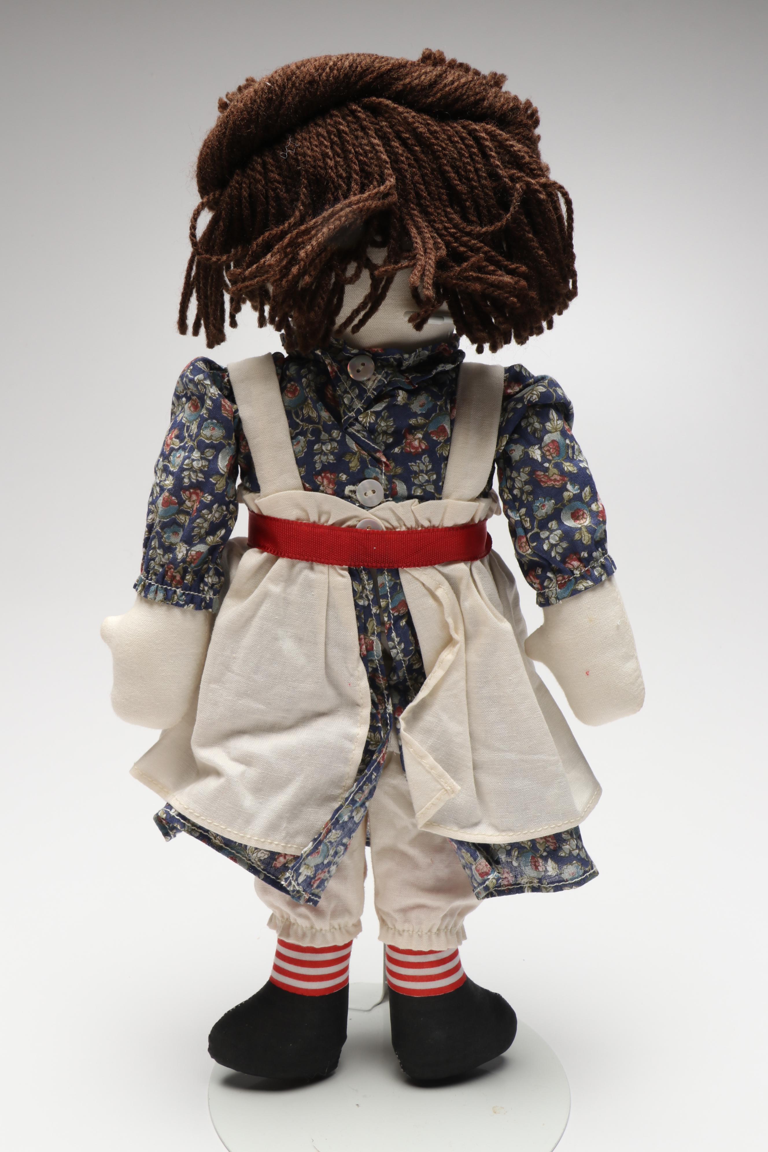 Reproduction Volland Raggedy Ann and Andy Dolls with Johnny Gruelle Books