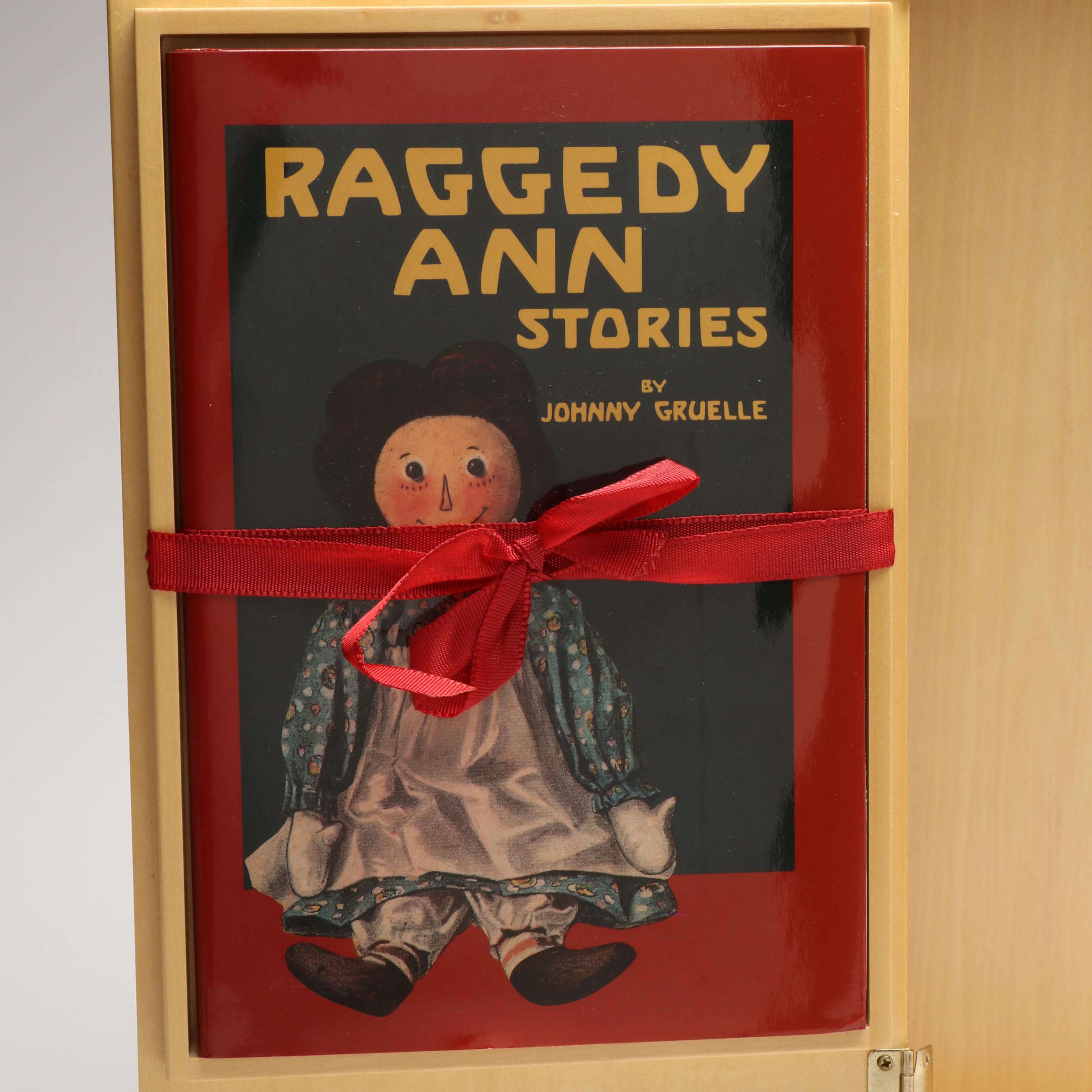 Reproduction Volland Raggedy Ann and Andy Dolls with Johnny Gruelle Books