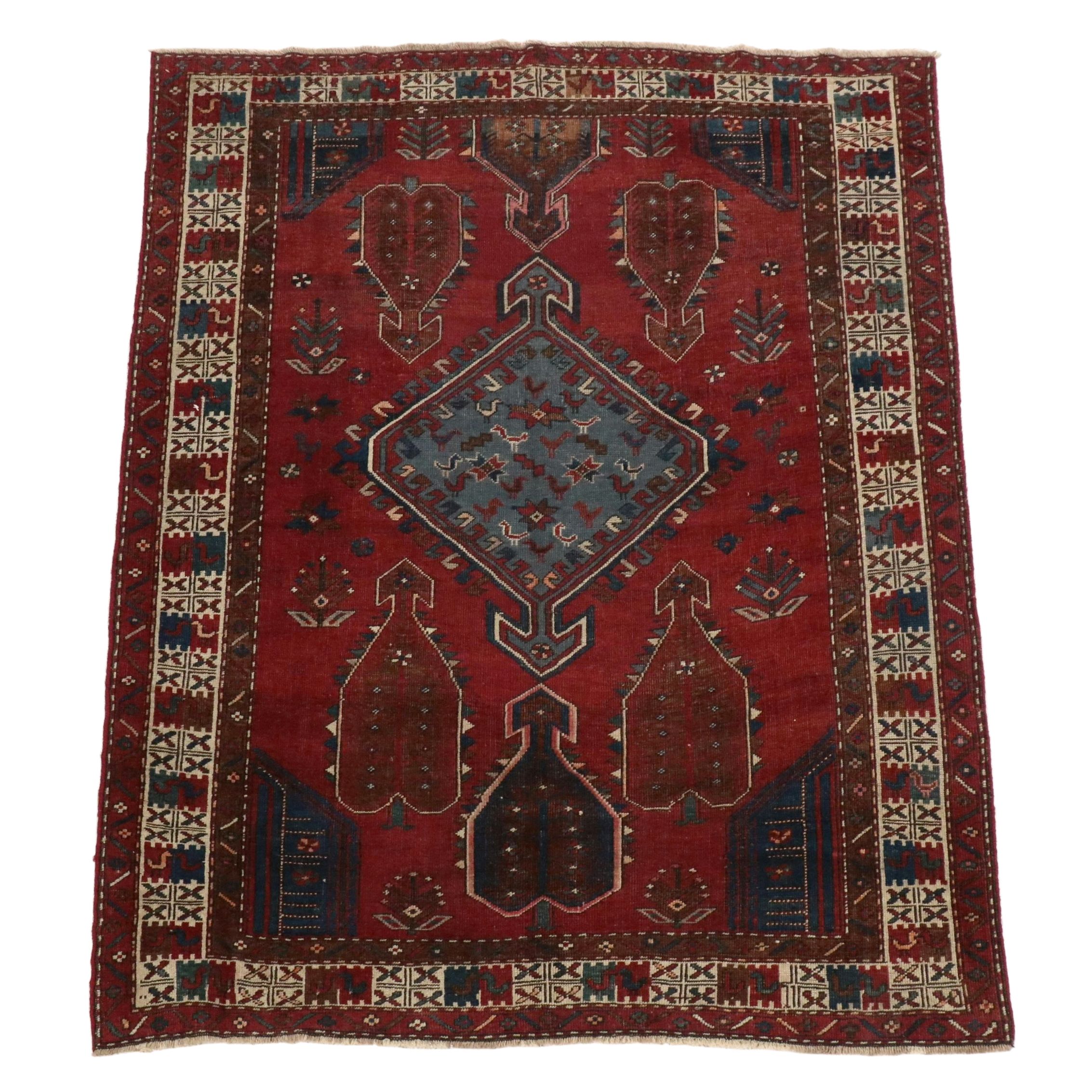5'3 x 7'2 Hand-Knotted Afghani-Persian Style Area Rug