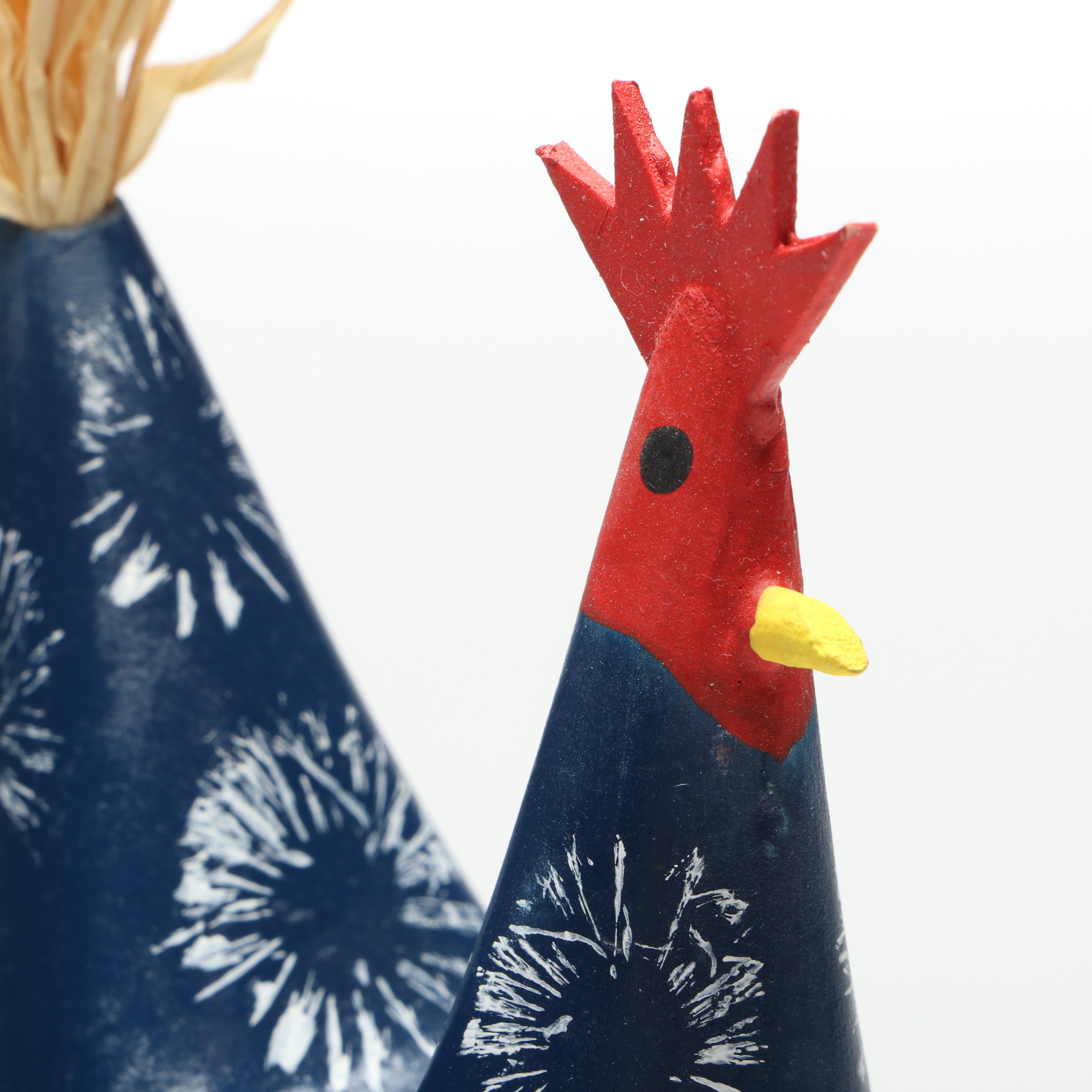 Marvin Jim Navajo with Other Handcrafted Folk Art Chicken