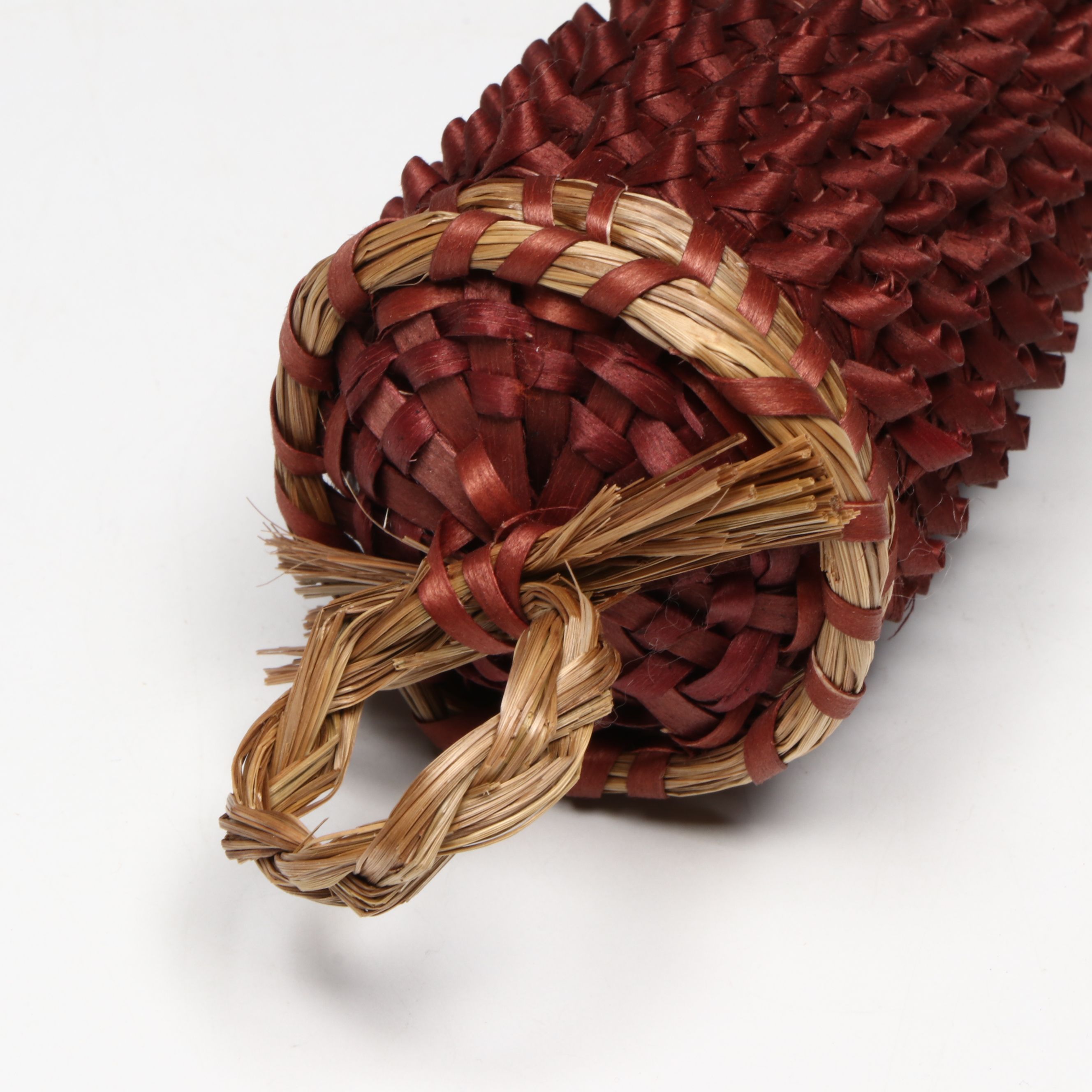 Paula Thorne Brown Ash and Sweetgrass Penobscot Acorn Basket