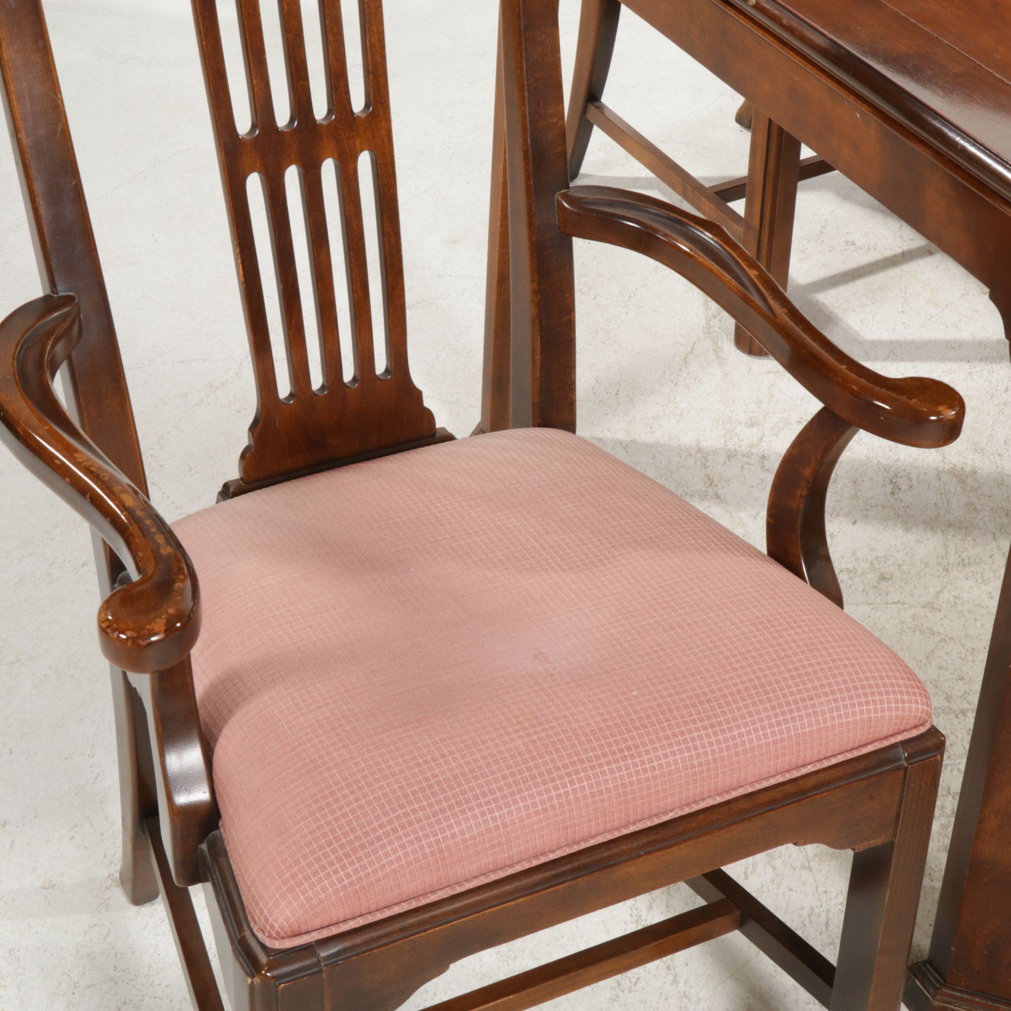 Mahogany Dining Table with Eight Chairs