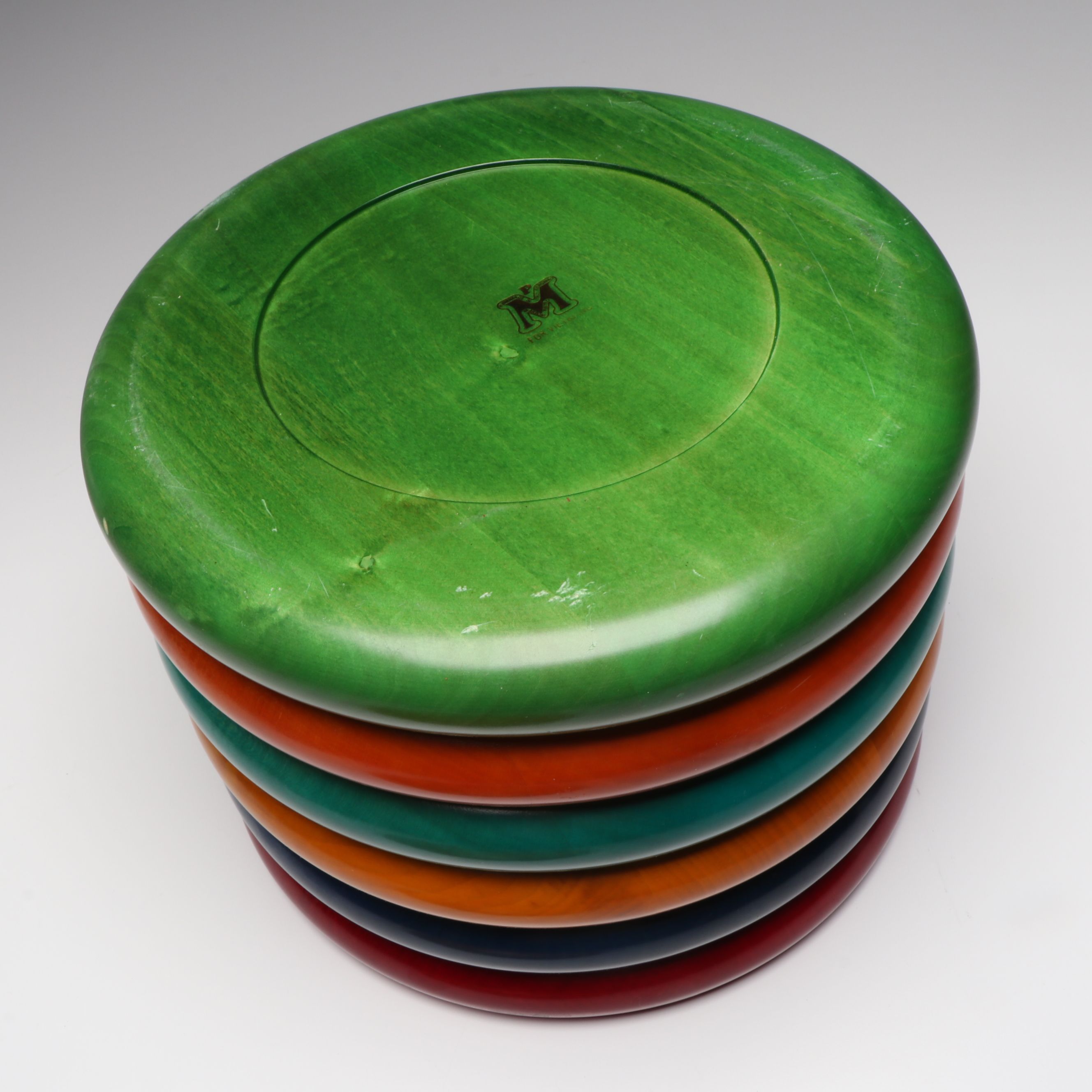 Manzoni Pietro for Vietri Handcrafted Stacked Wooden Ice Bucket