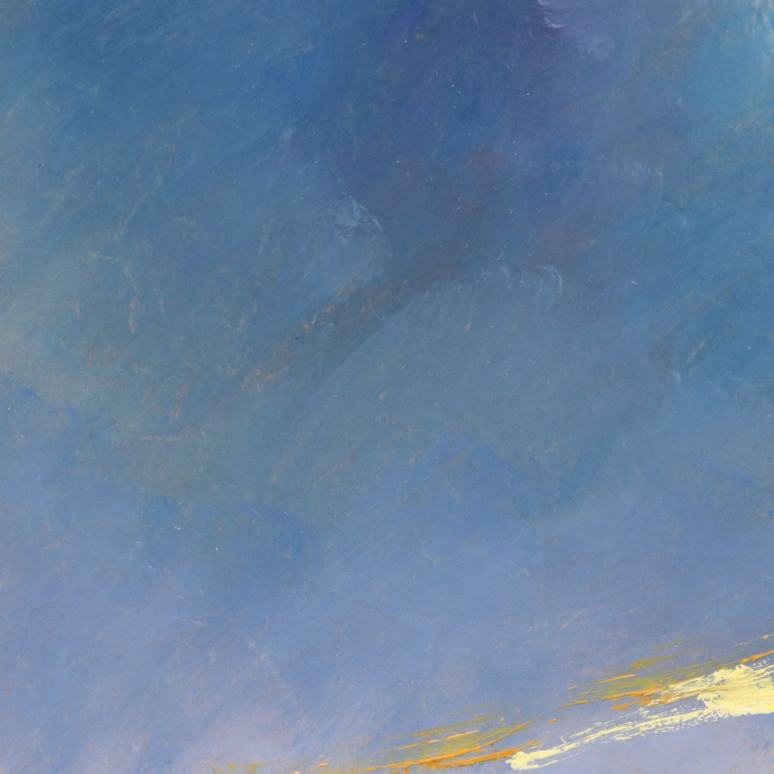 Natalia Demenko Oil Painting of Sunset Marsh Landscape, 21st Century