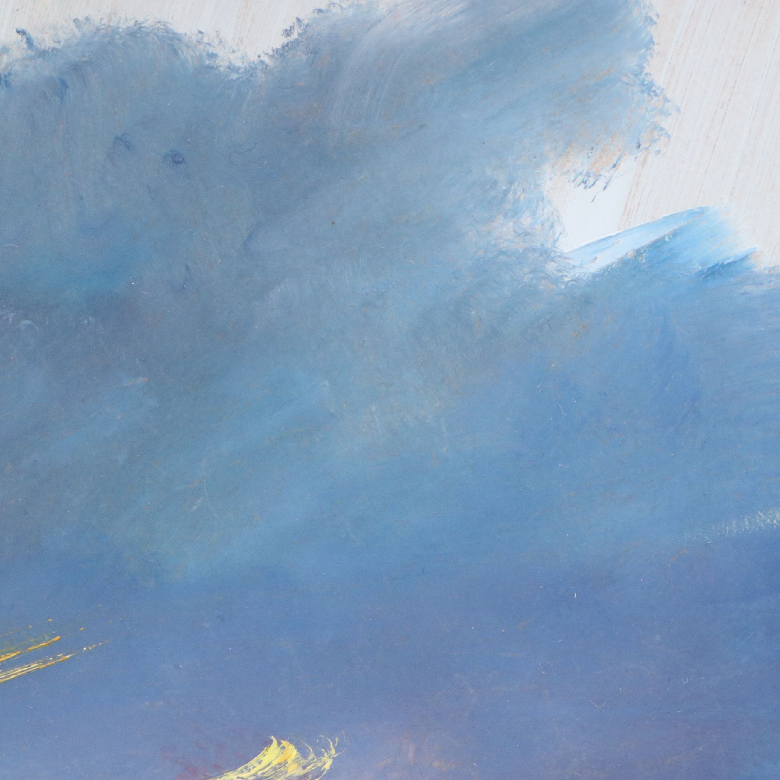 Natalia Demenko Oil Painting of Sunset Marsh Landscape, 21st Century