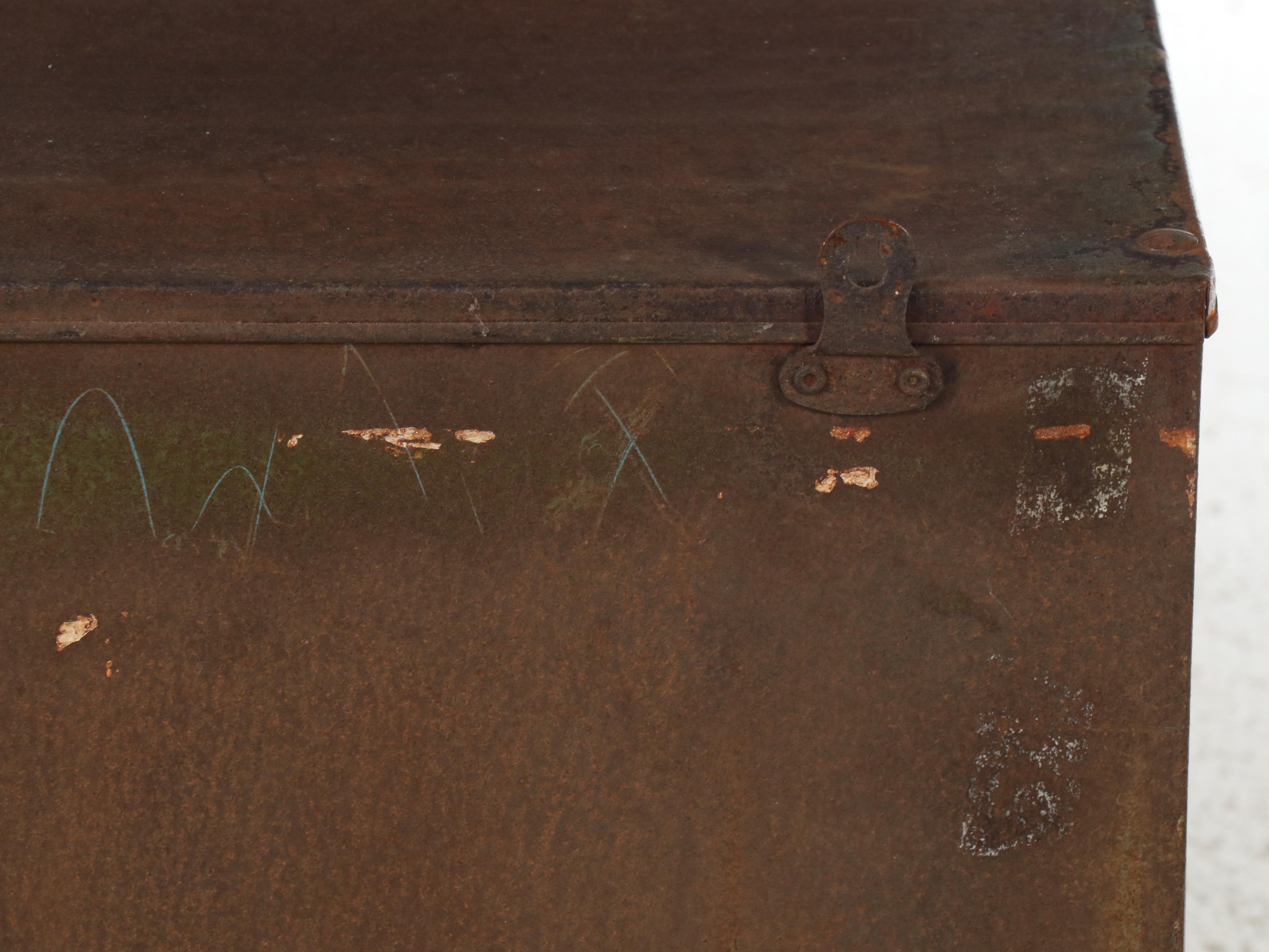 Patinated Metal Wall-Mount Larder Safe / Ventilated Cabinet, Early 20th Cenutury