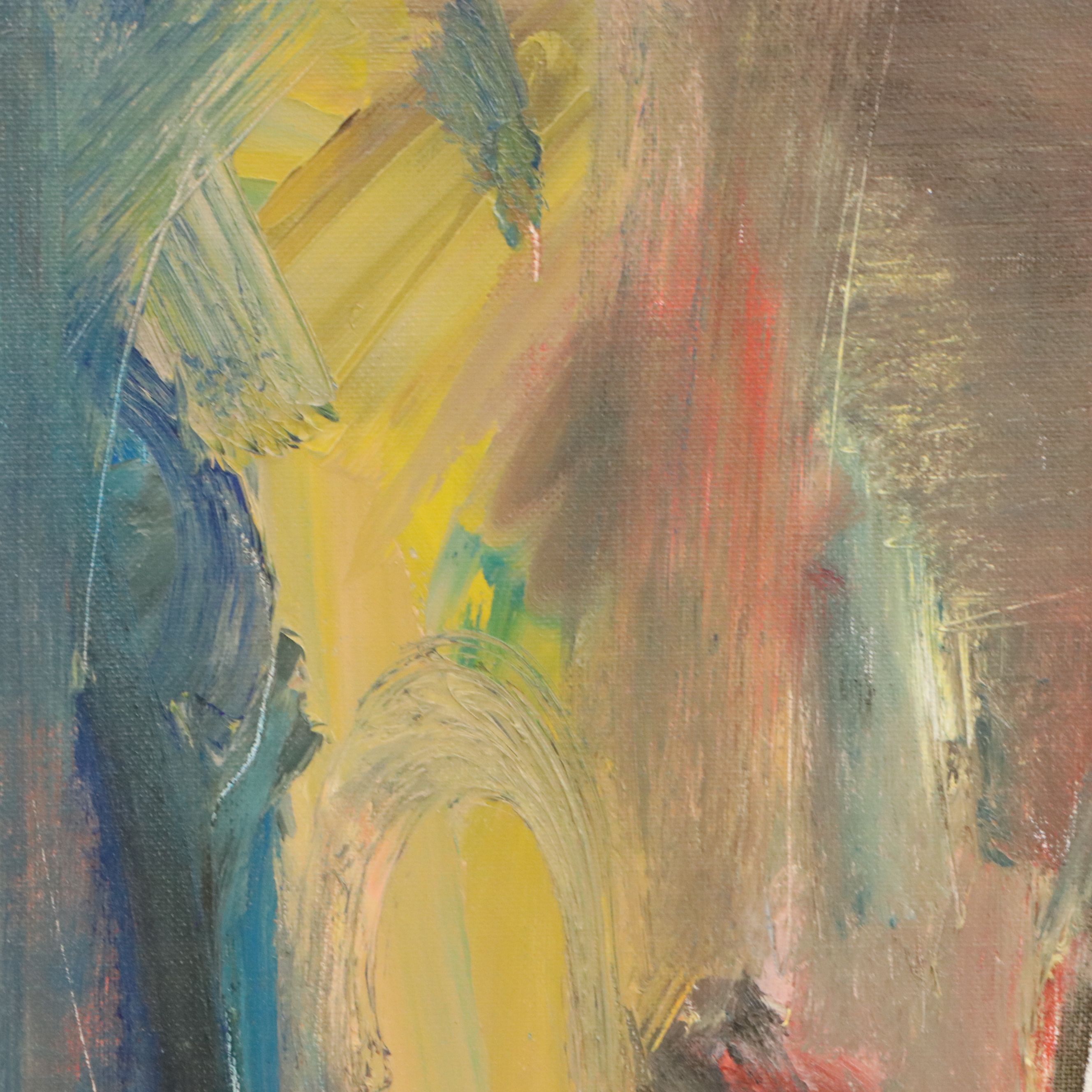 Jack Meanwell Oil Painting on Canvas Board, Late 20th Century