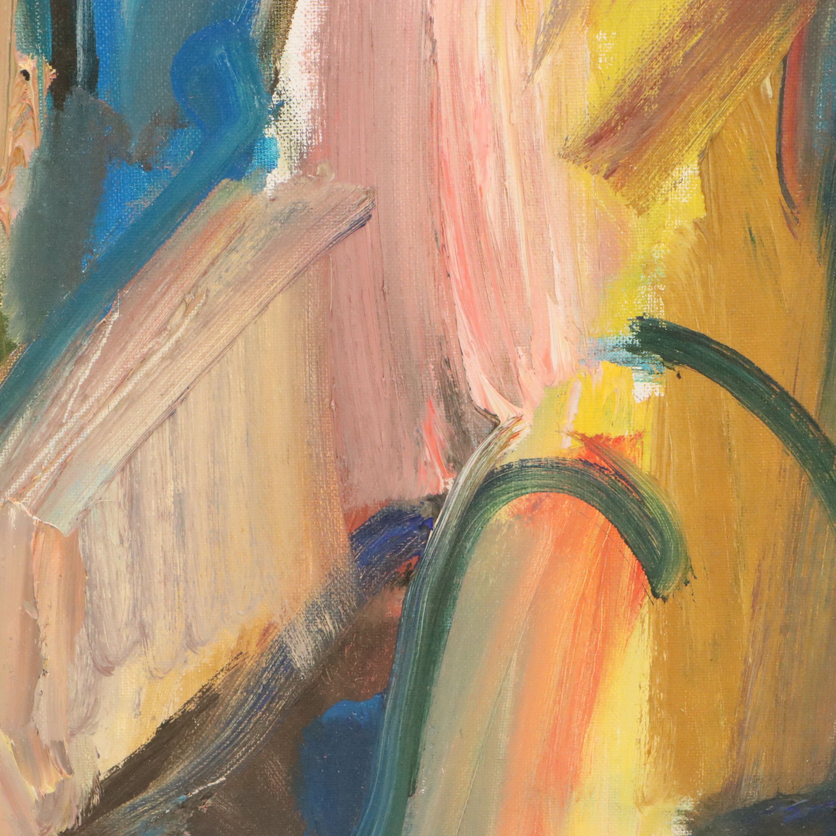 Jack Meanwell Oil Painting on Canvas Board, Late 20th Century