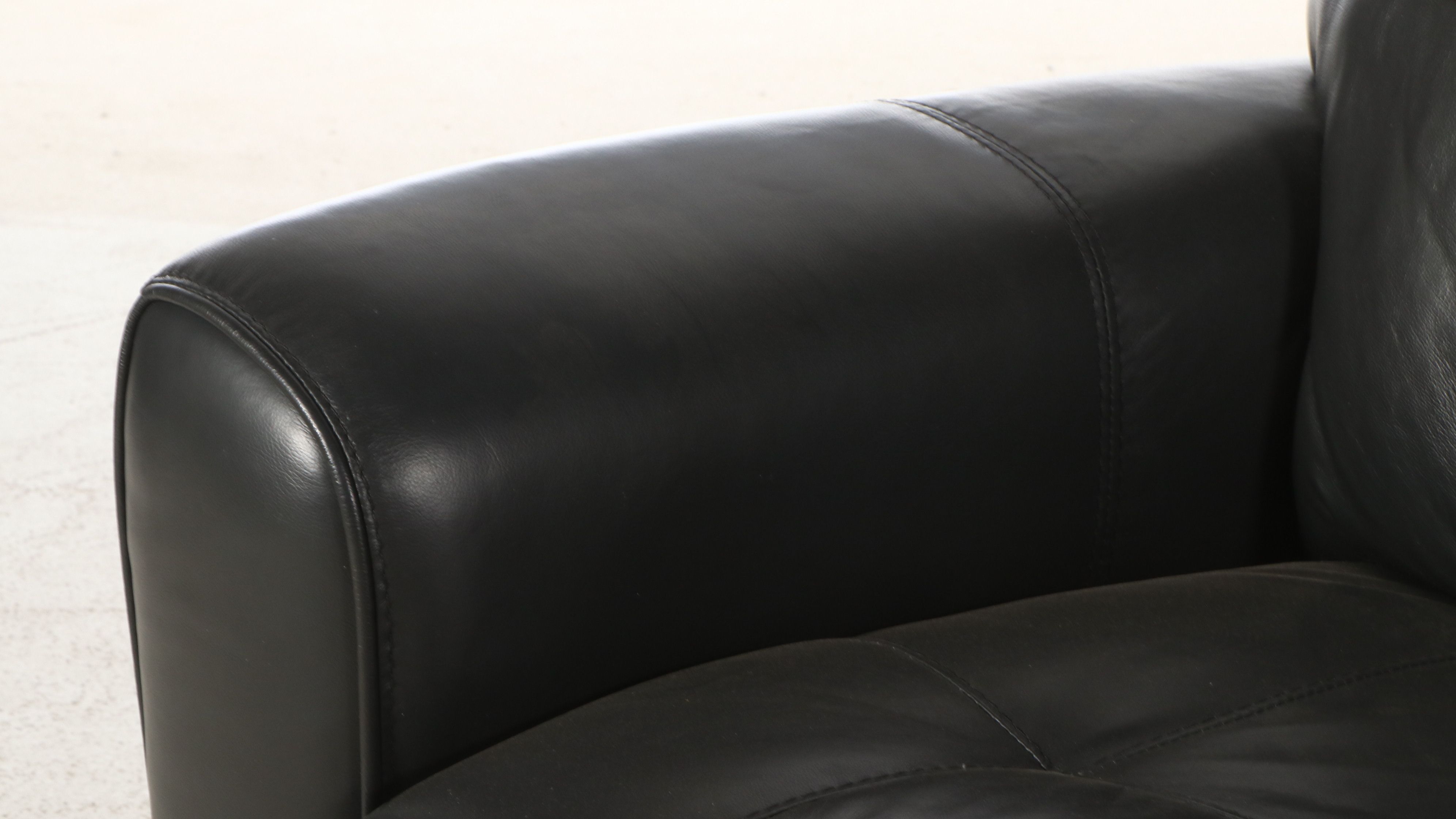 Macy's Modern Faux Leather Upholstered Sofa
