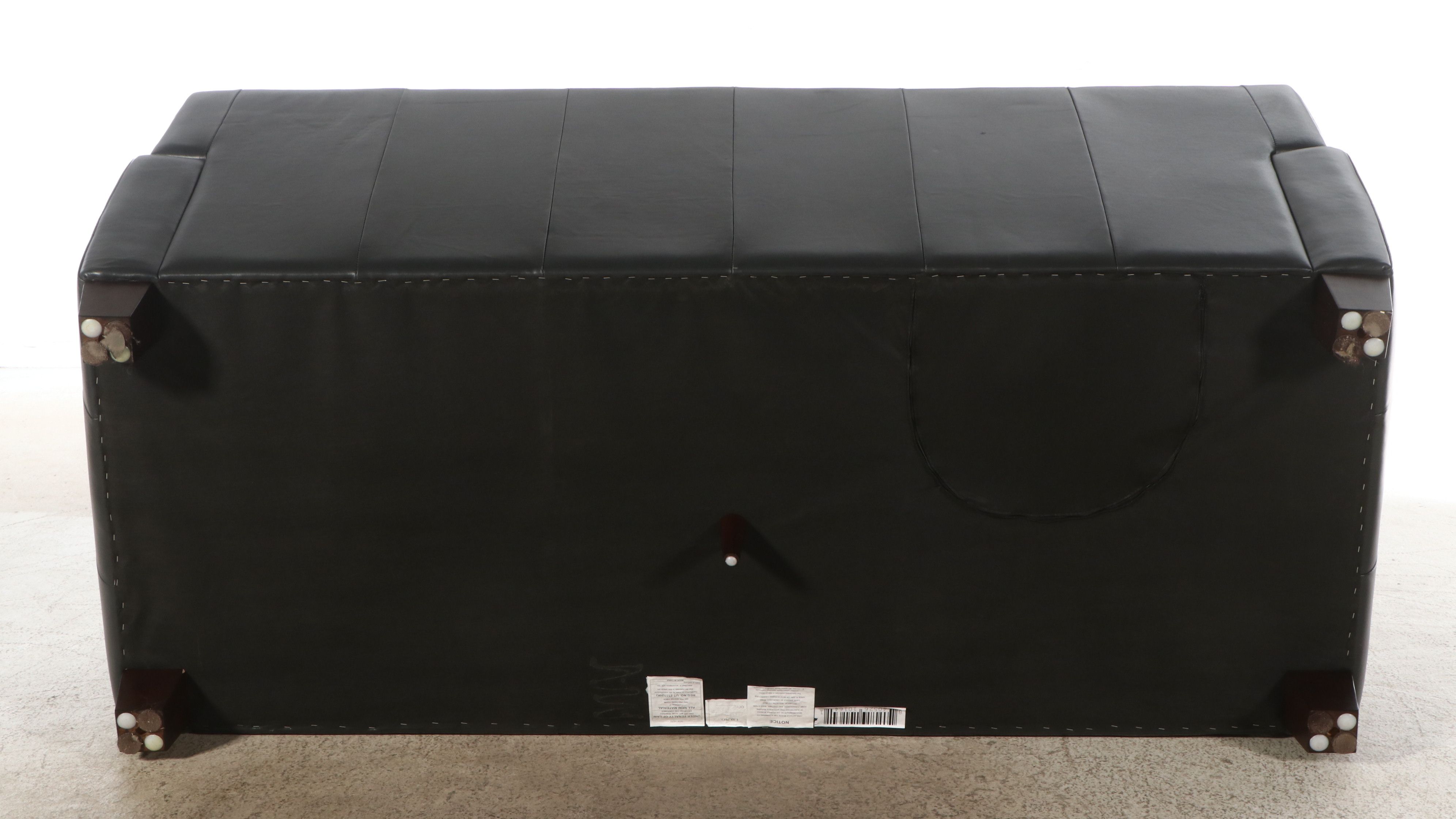 Macy's Modern Faux Leather Upholstered Sofa