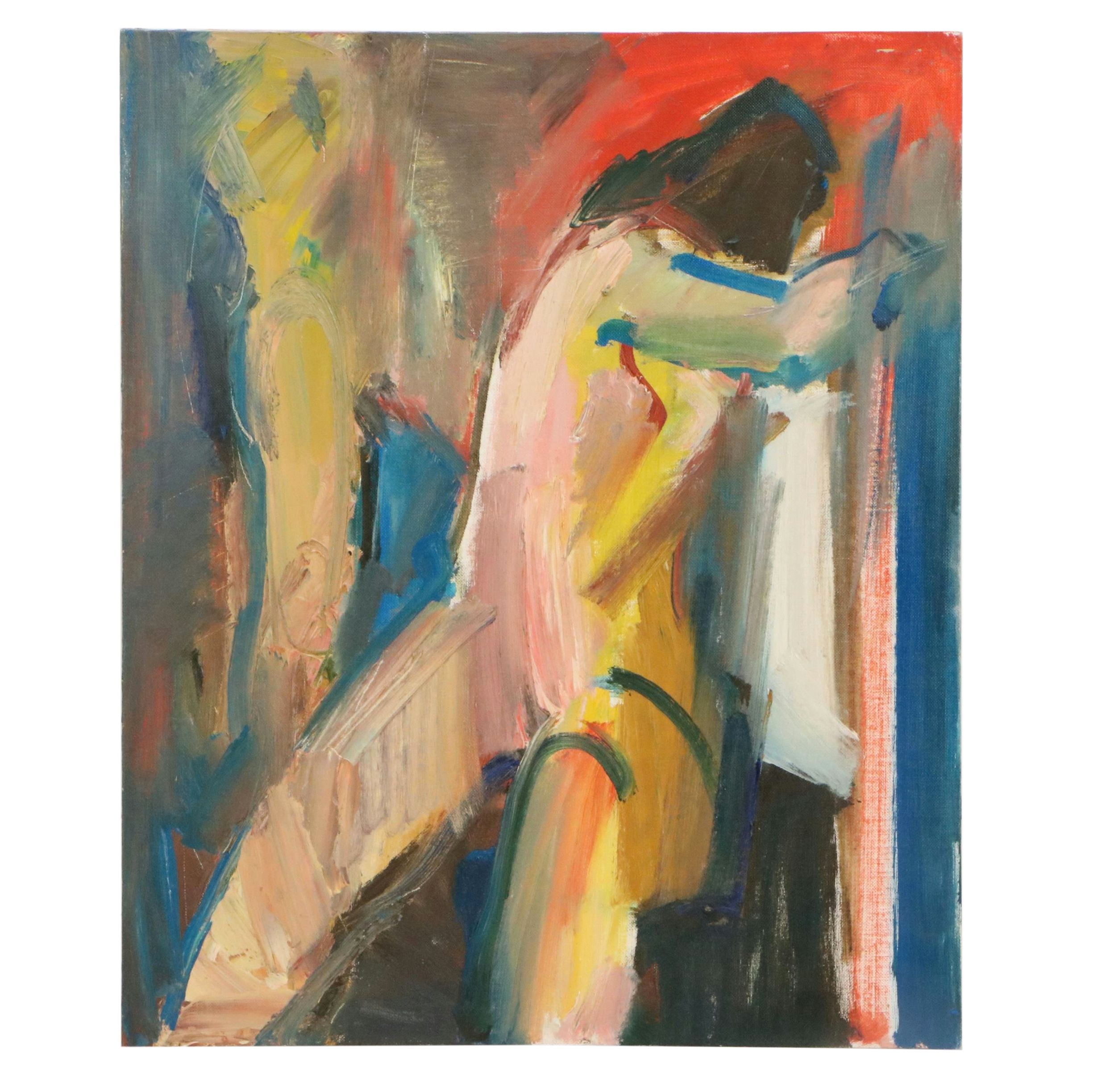 Jack Meanwell Oil Painting on Canvas Board, Late 20th Century