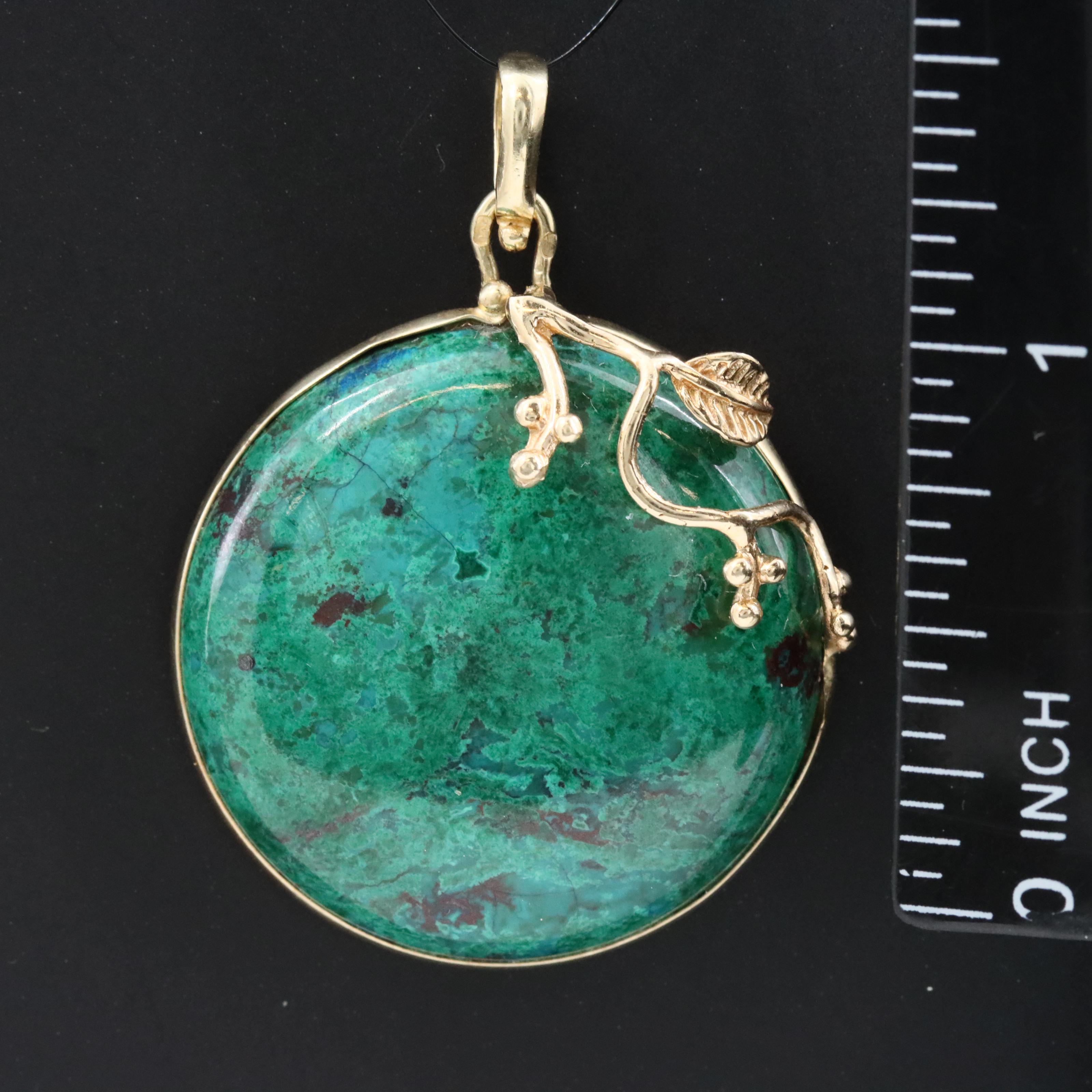 14K Eilat Stone Pendant