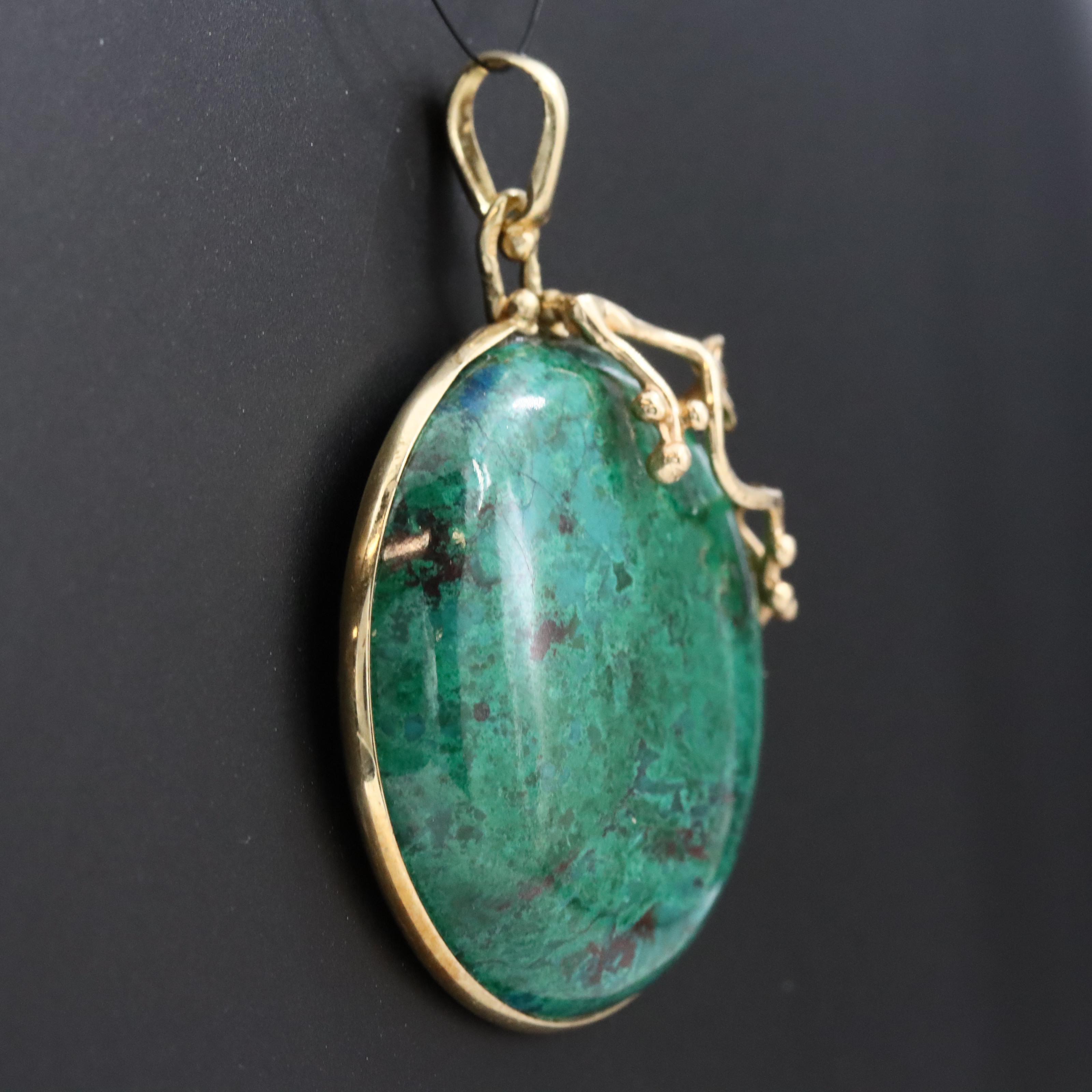 14K Eilat Stone Pendant