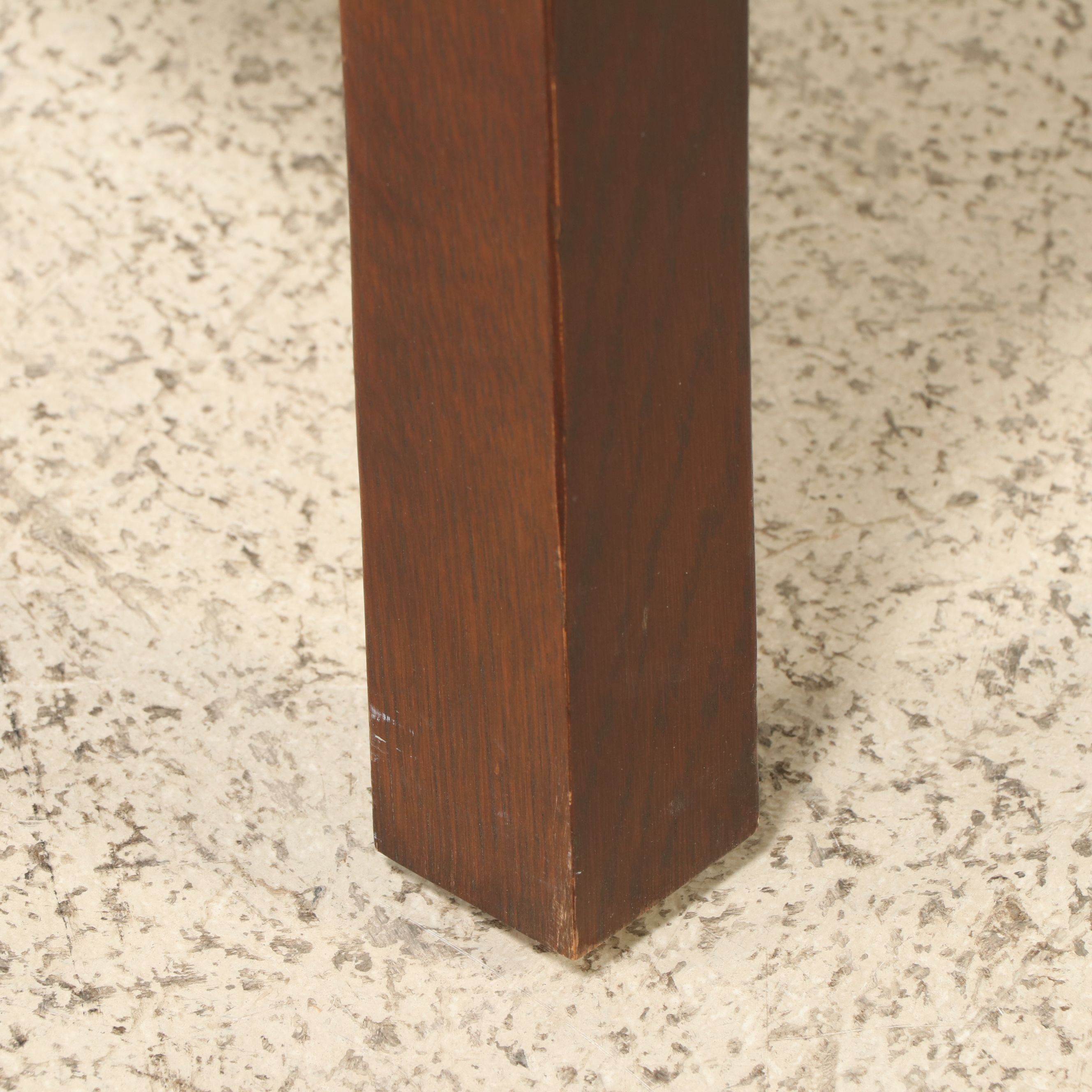 Craftsman Style Walnut and Leather Armchair