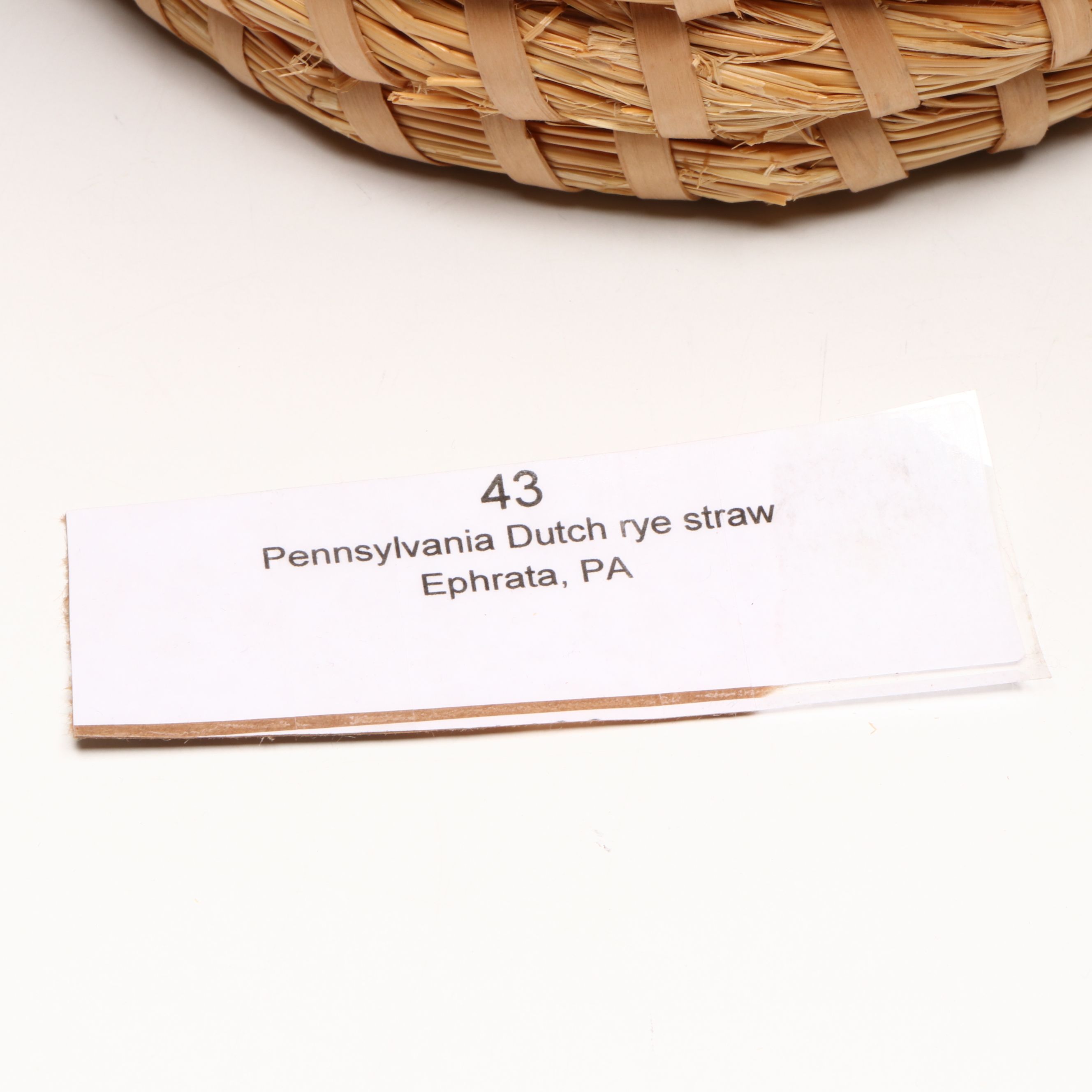 Nancy Coleman and Other Pennsylvania Dutch Rye Baskets with Amish Basketry