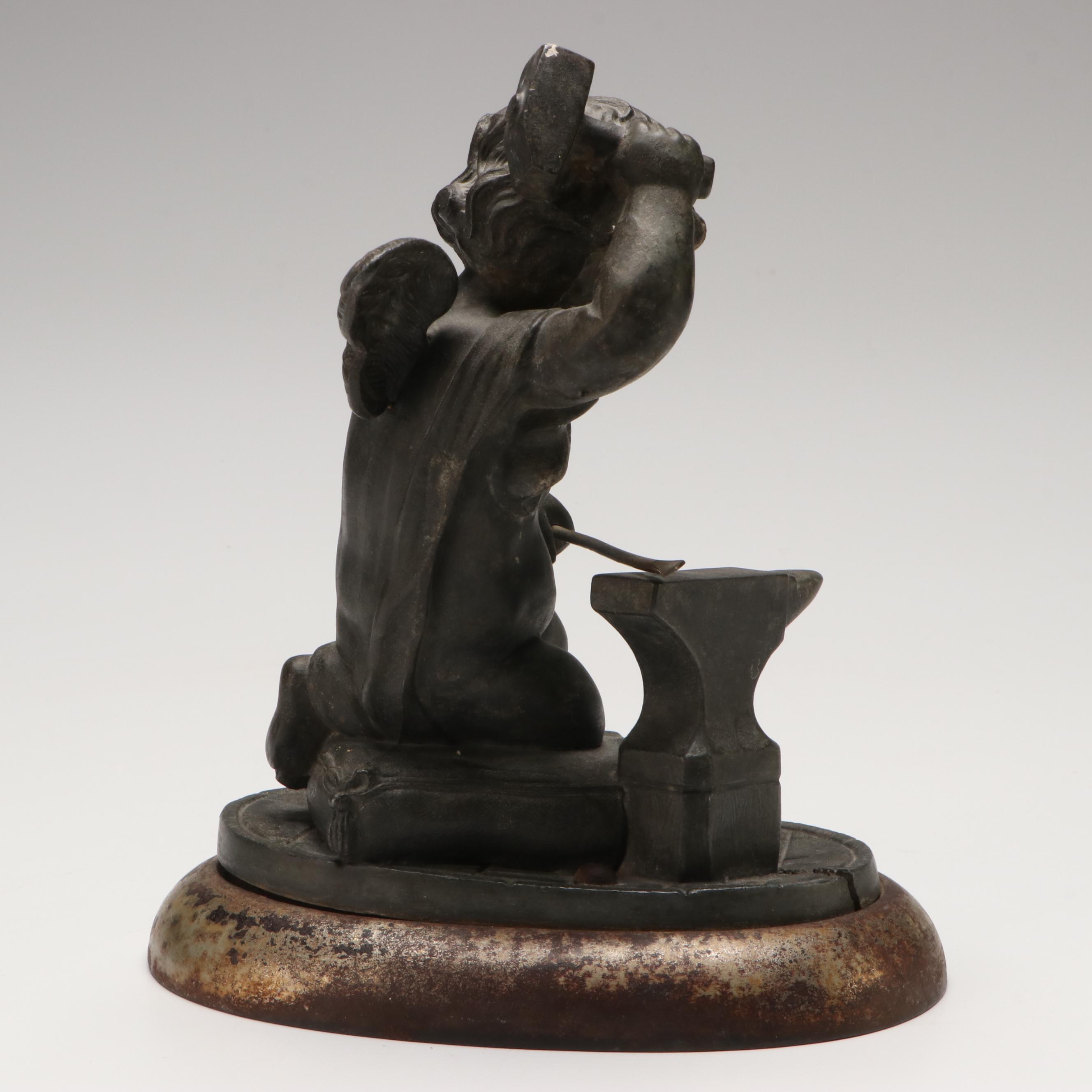 Cast Spelter Cherub Blacksmith Figure