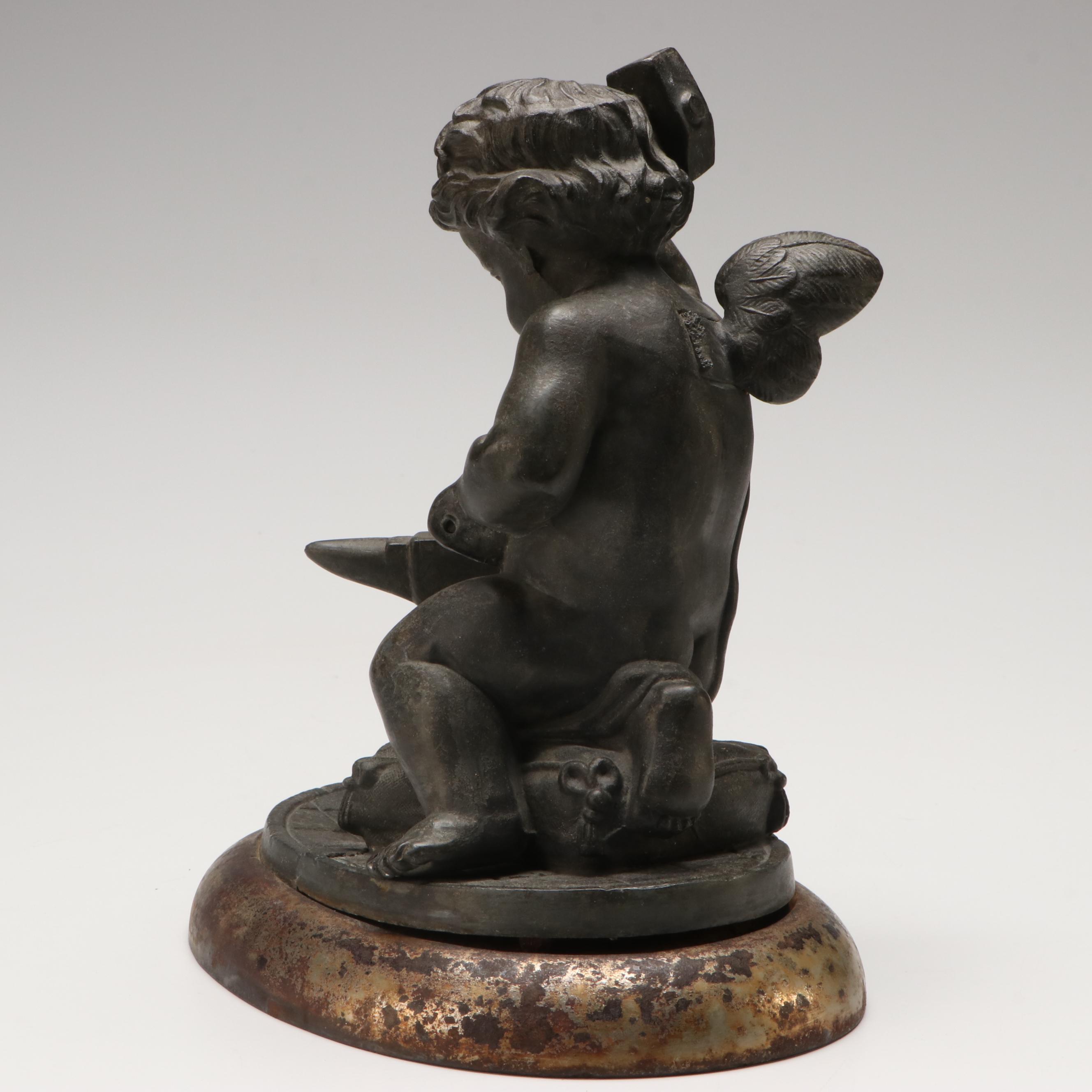 Cast Spelter Cherub Blacksmith Figure