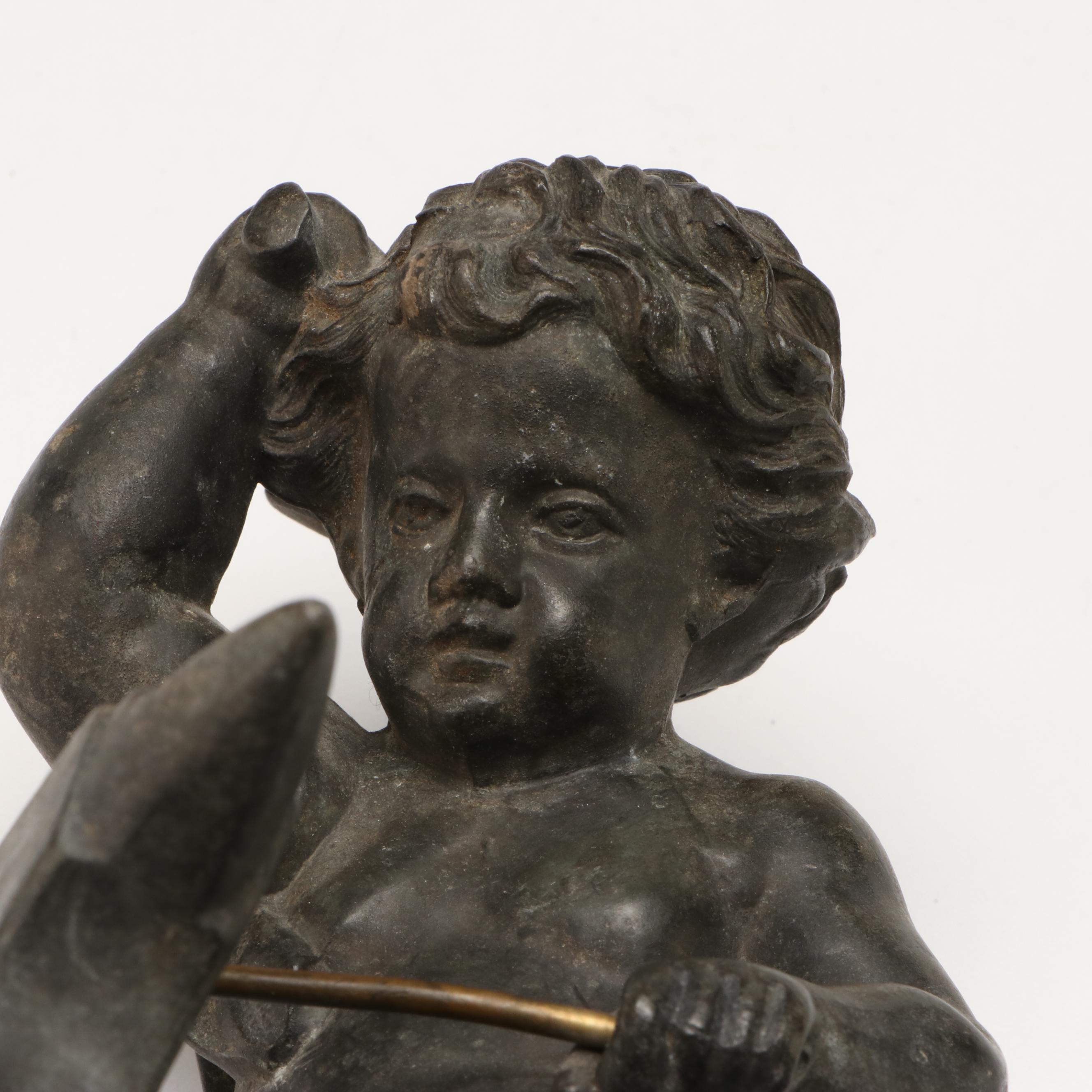 Cast Spelter Cherub Blacksmith Figure