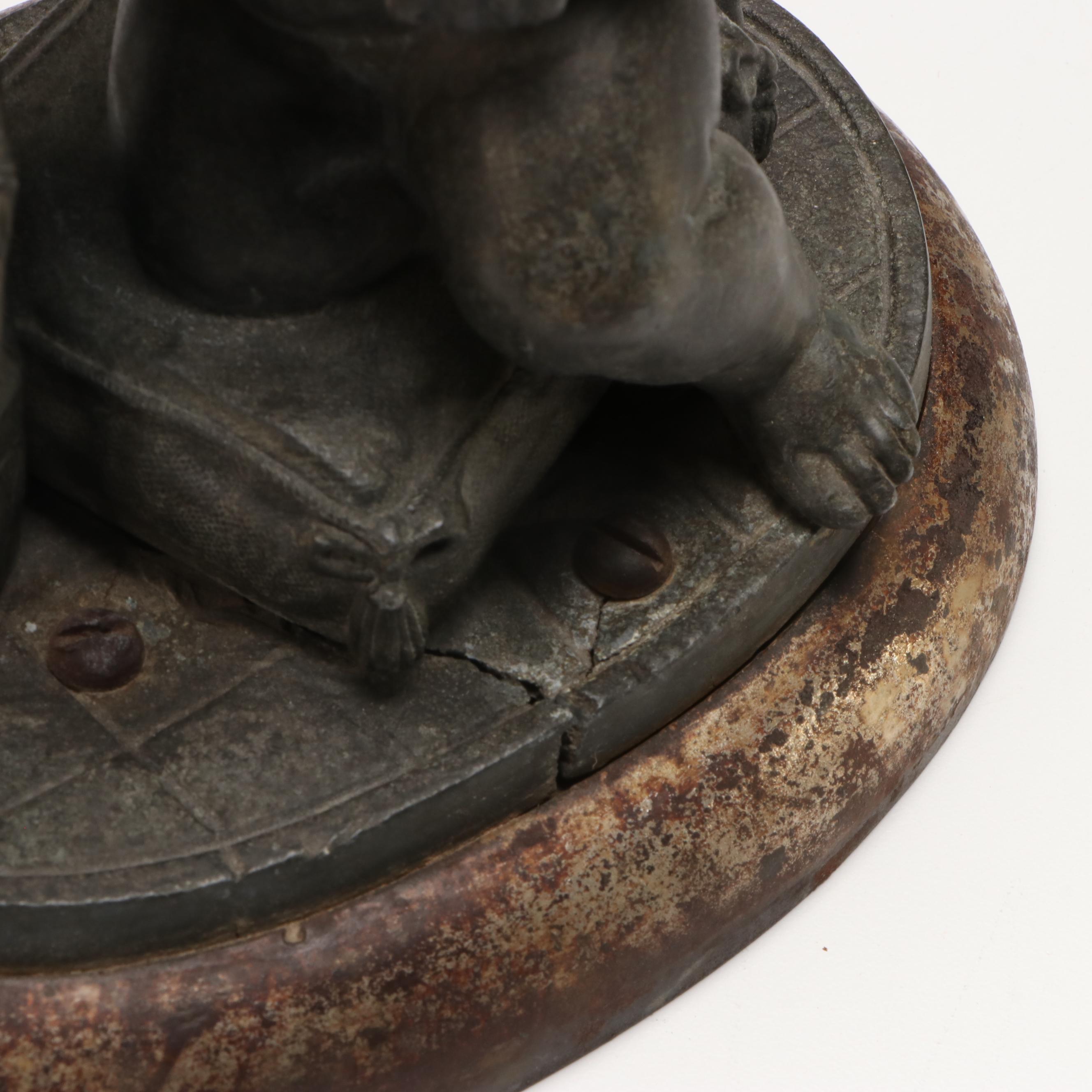 Cast Spelter Cherub Blacksmith Figure