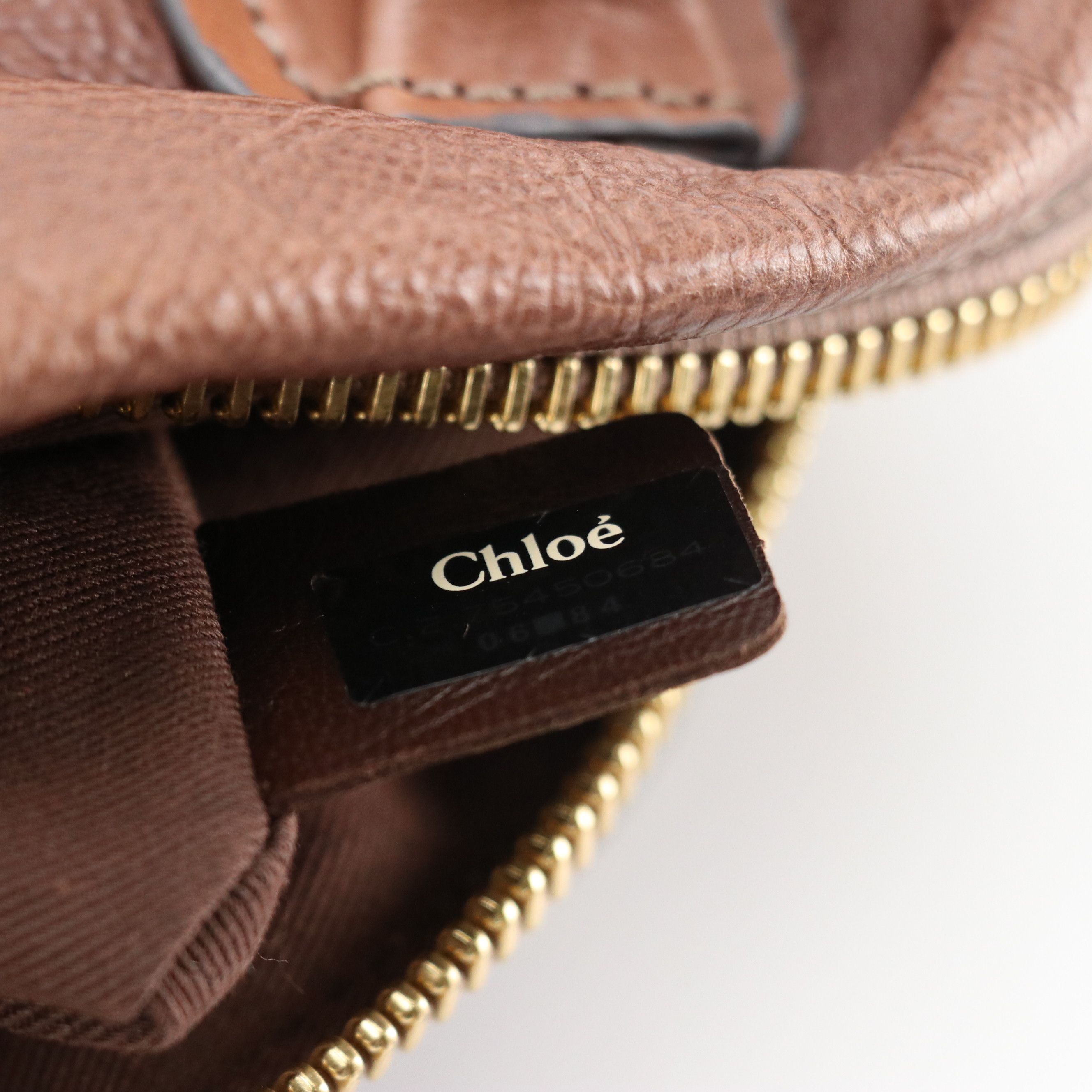 Chloé Paraty Two-Way Bag in Dark Brown Grained Calfskin Leather