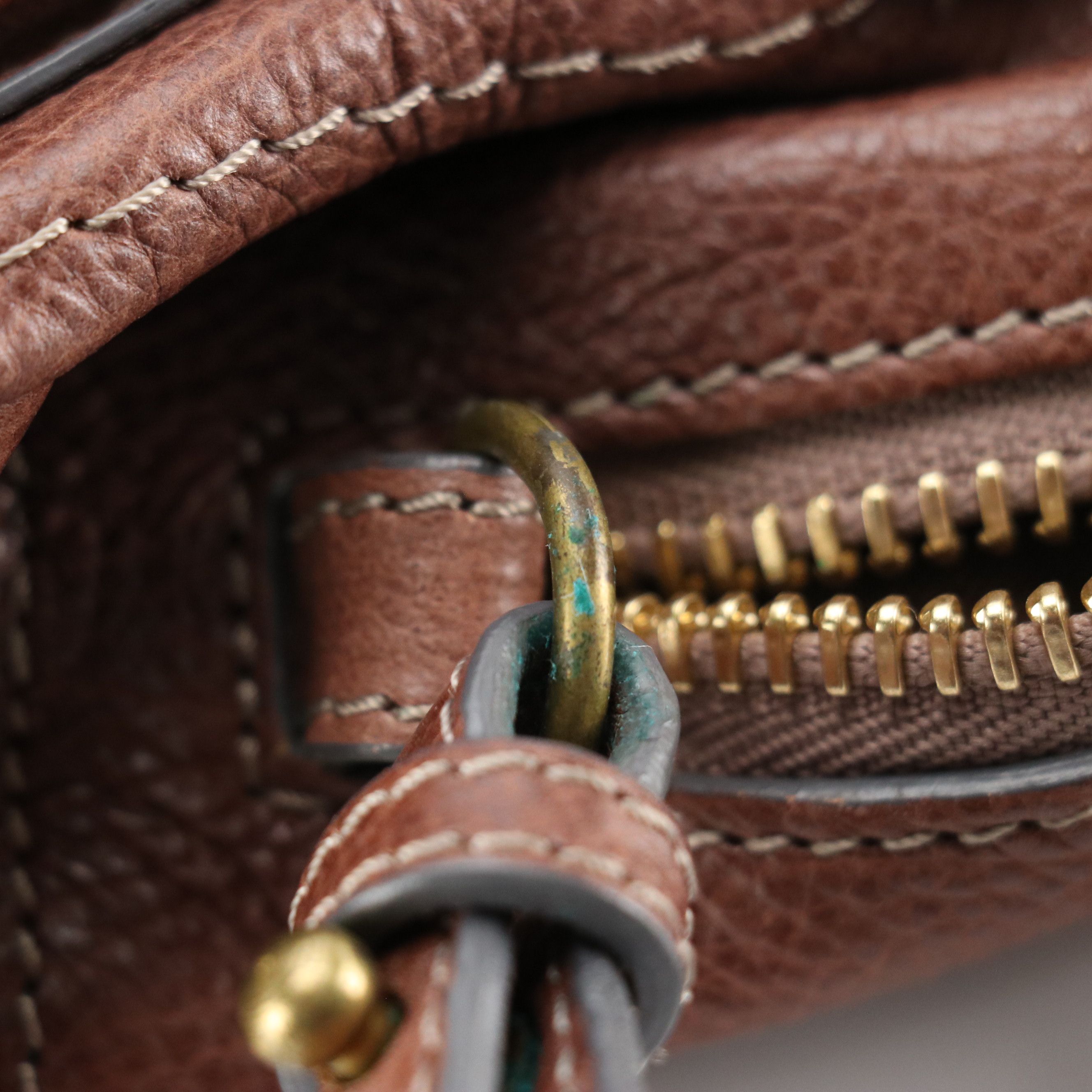 Chloé Paraty Two-Way Bag in Dark Brown Grained Calfskin Leather