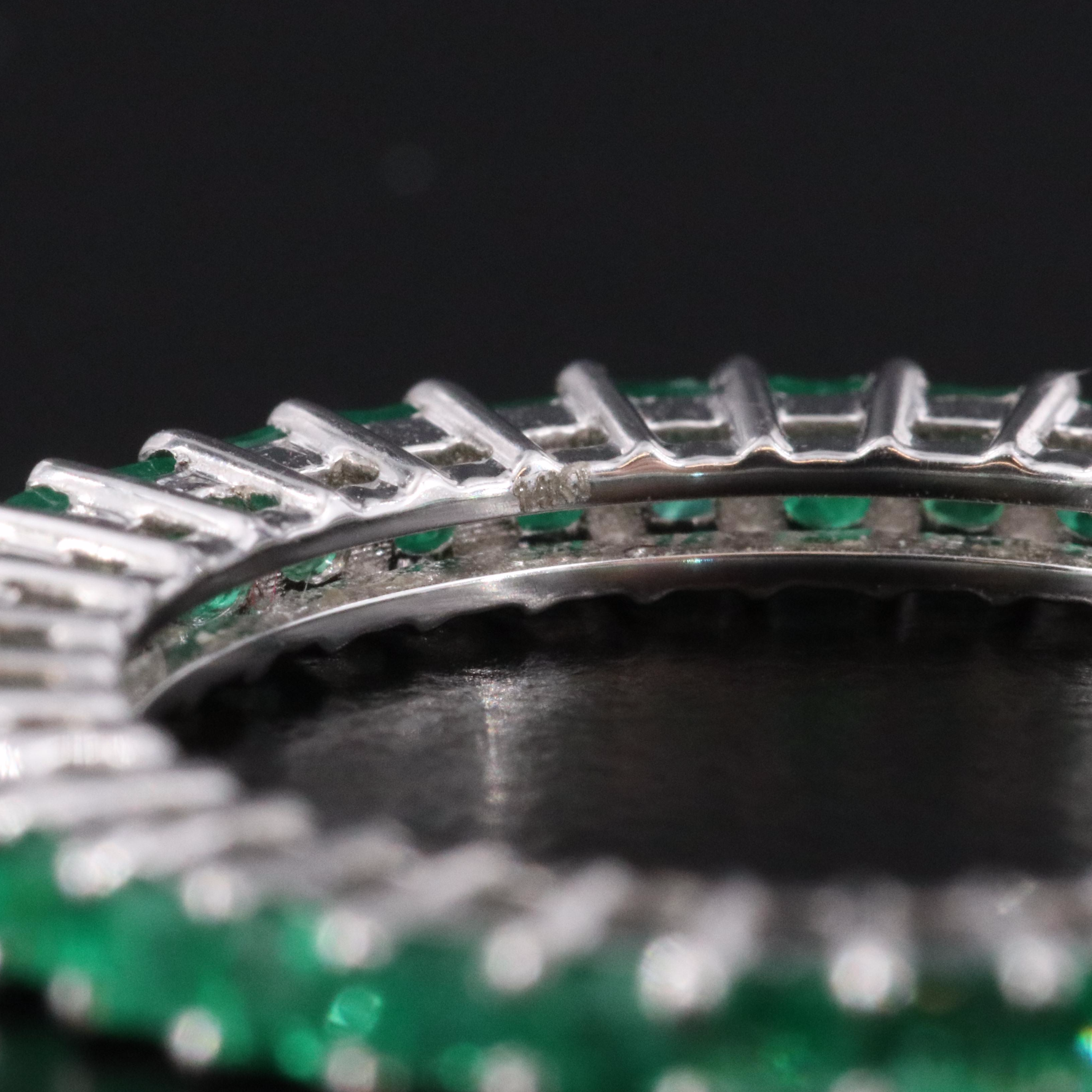 14K Emerald Eternity Band