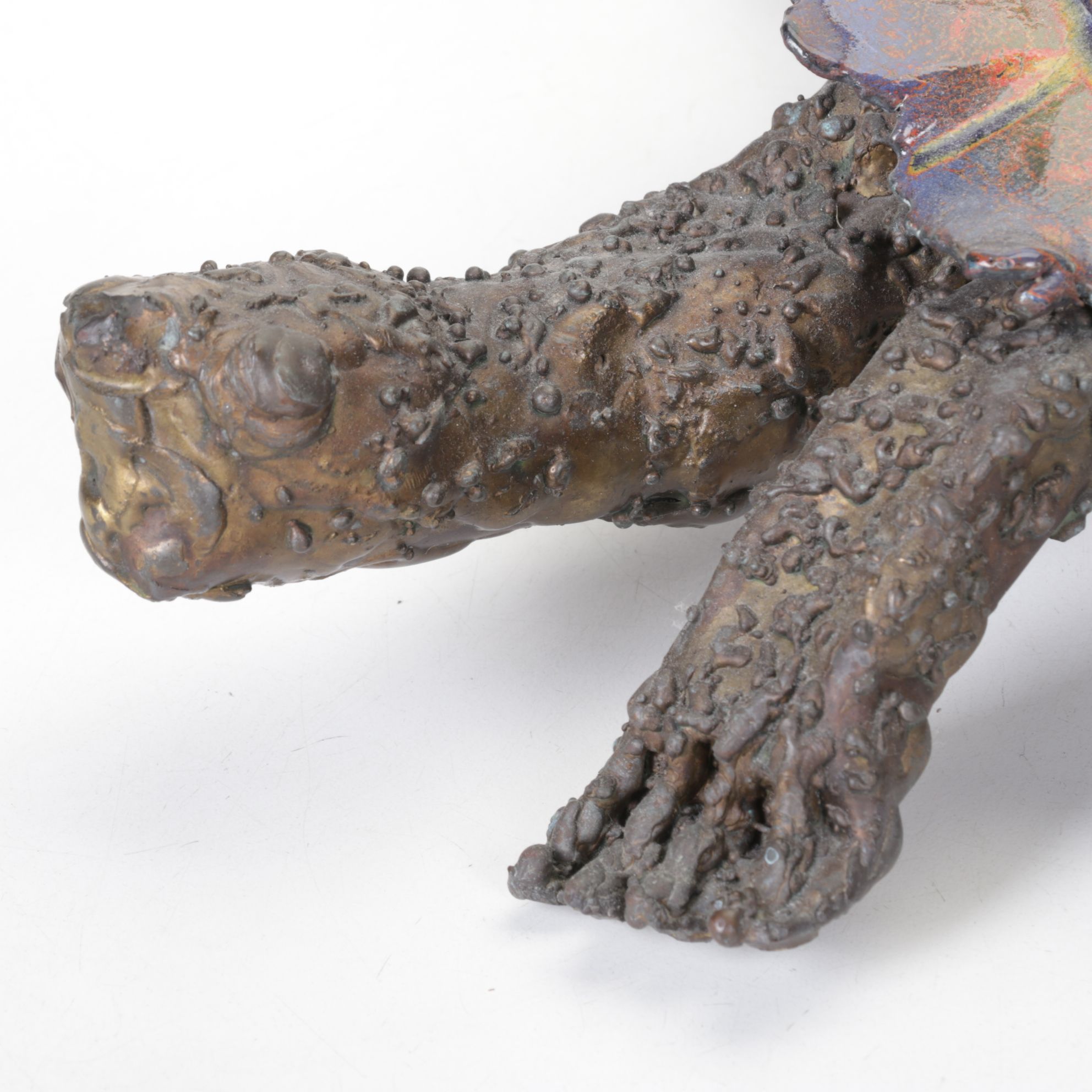 Enamel Metal Turtle Sculpture