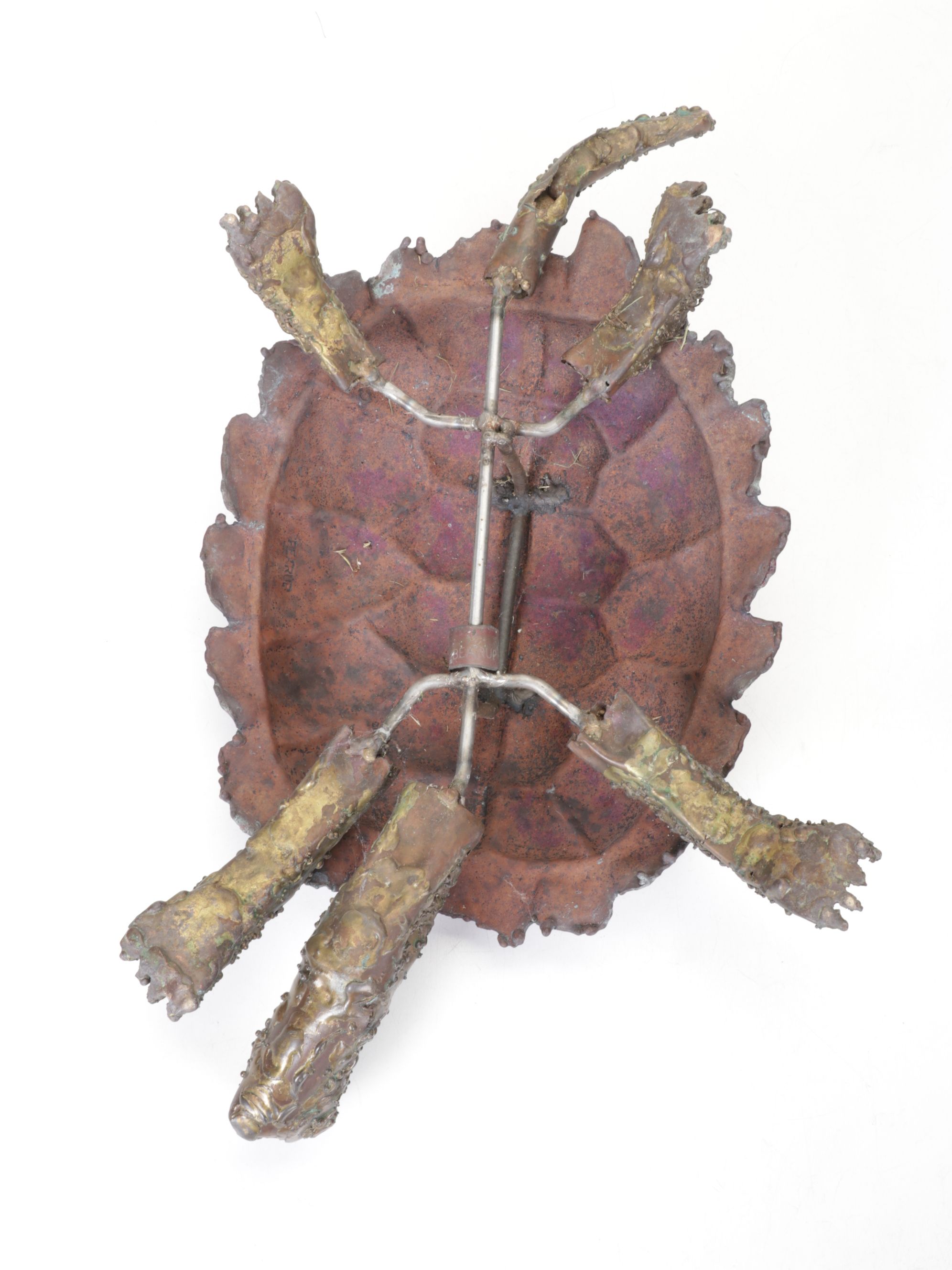 Enamel Metal Turtle Sculpture