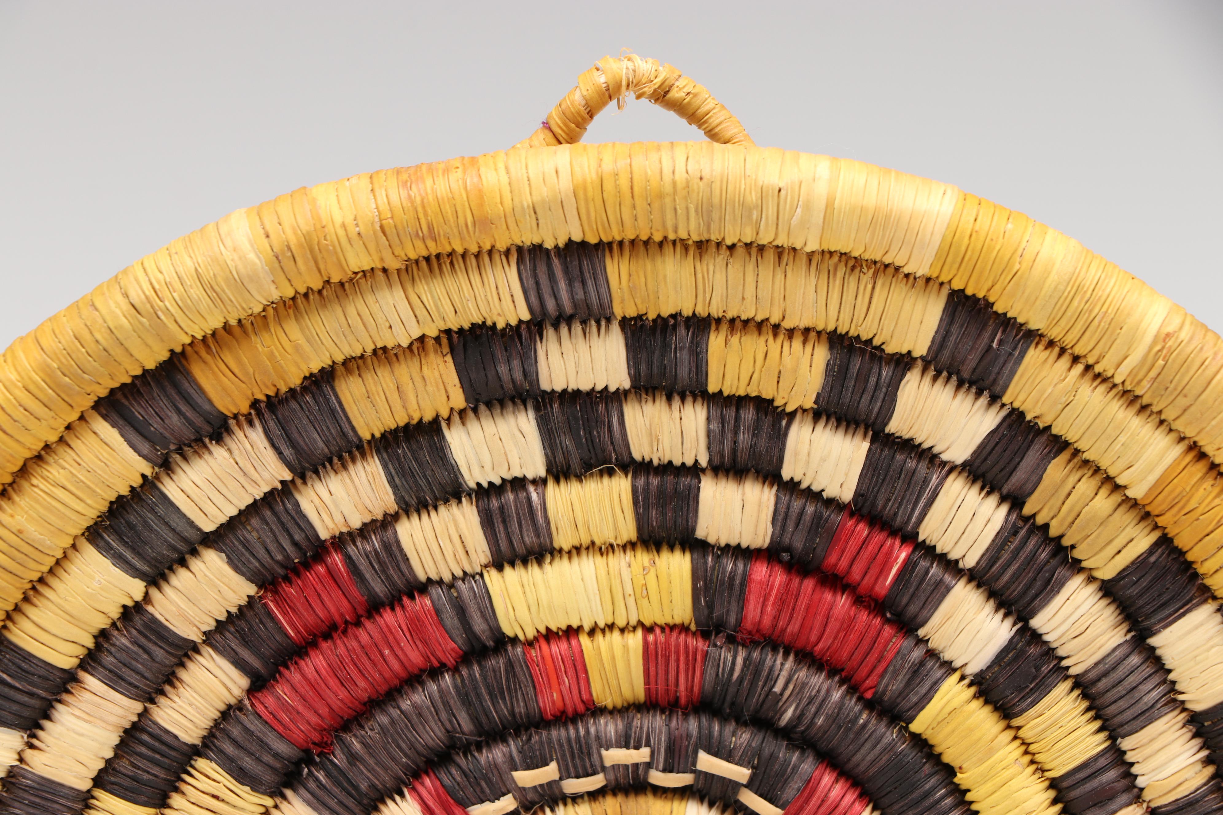 Hopi Second Mesa "Shalako" Coiled Yucca and Galleta Grass Basketry