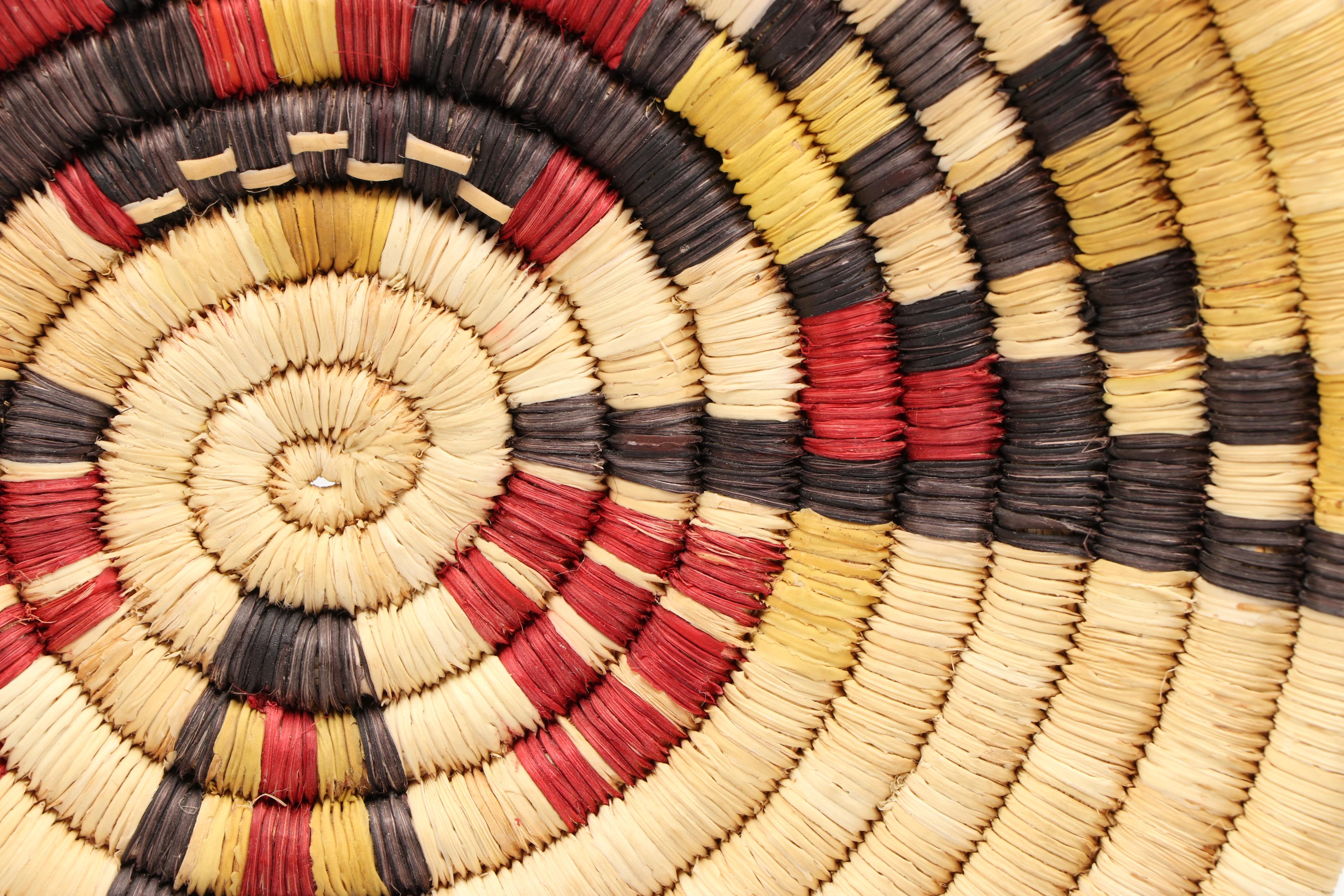Hopi Second Mesa "Shalako" Coiled Yucca and Galleta Grass Basketry