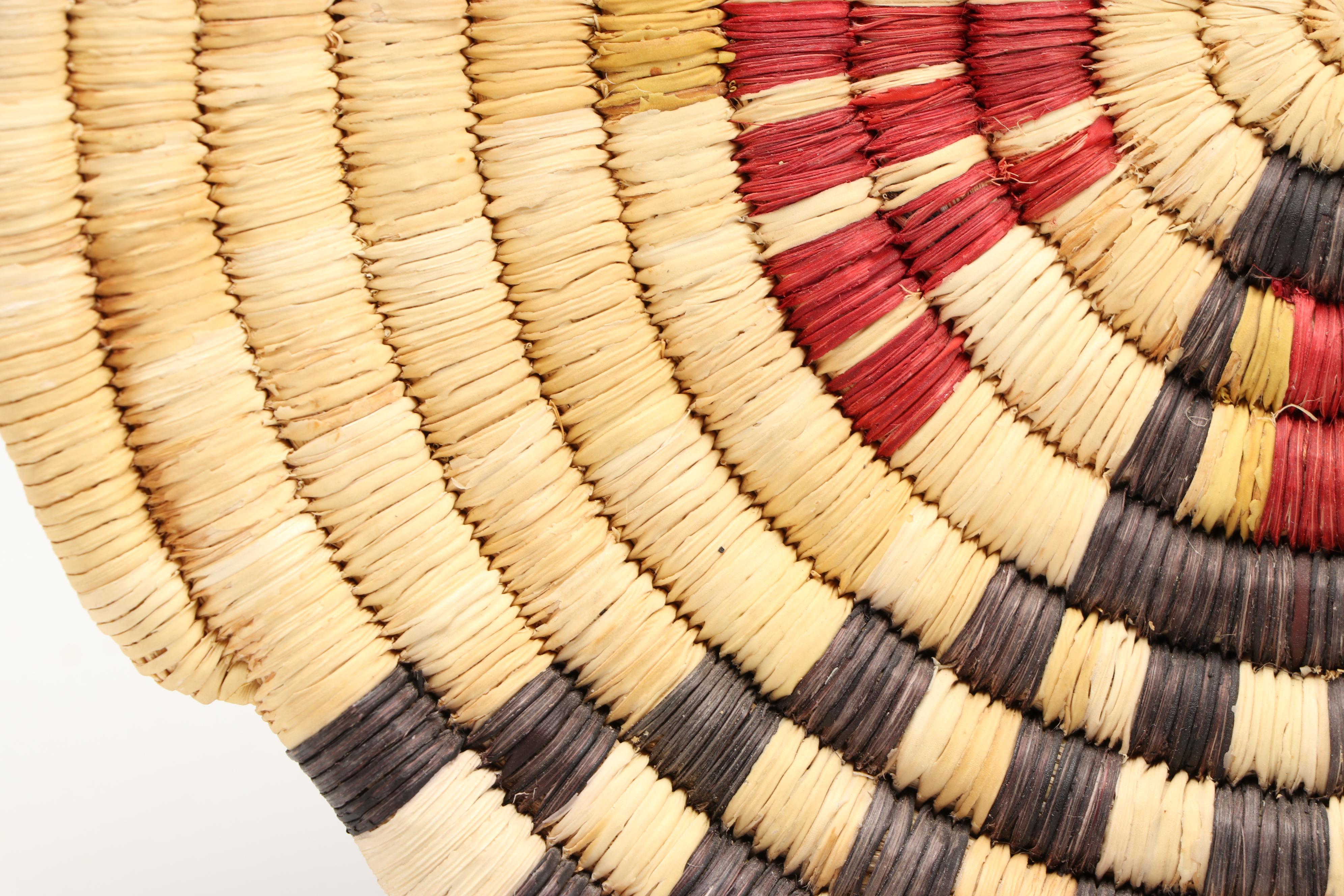 Hopi Second Mesa "Shalako" Coiled Yucca and Galleta Grass Basketry