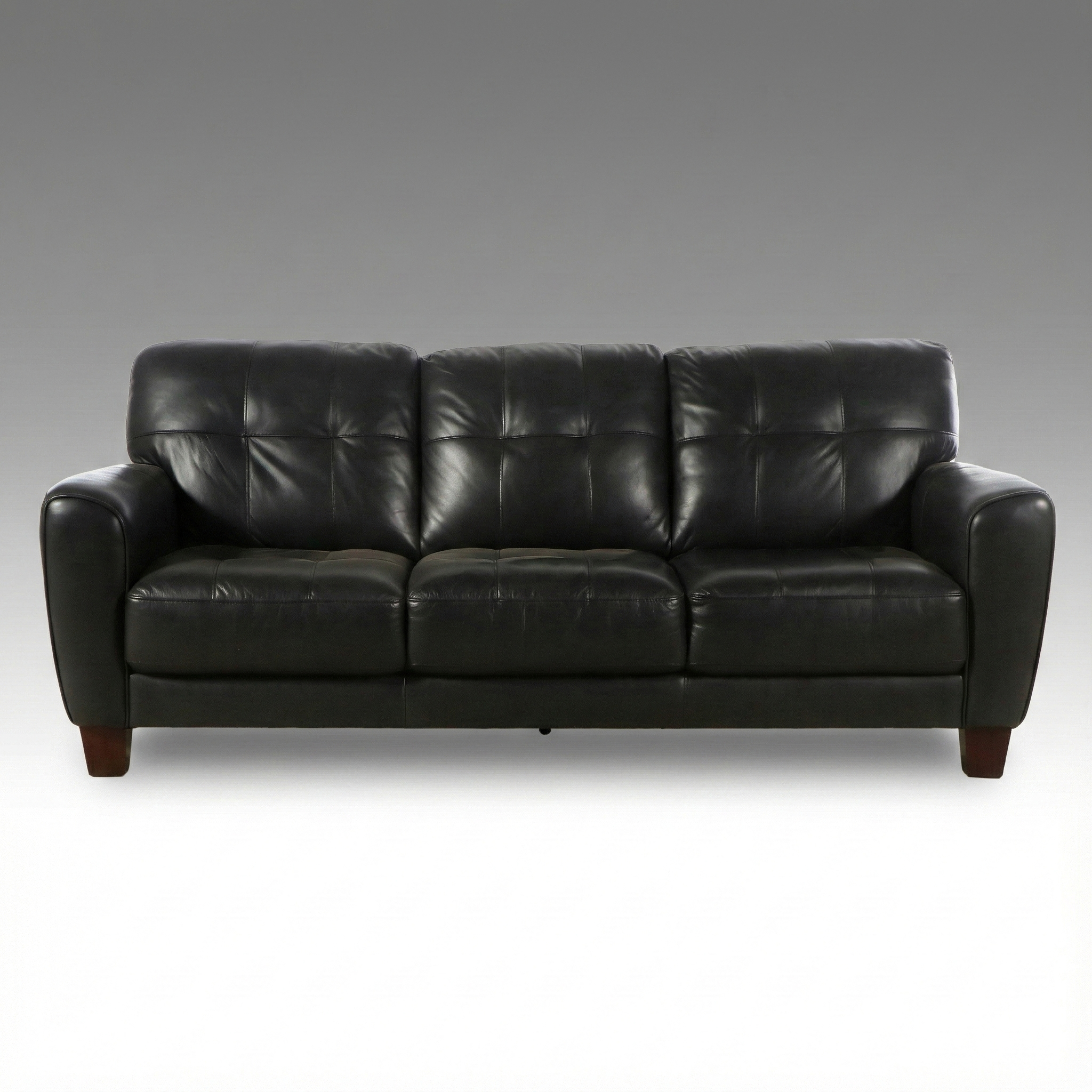 Macy's Modern Faux Leather Upholstered Sofa