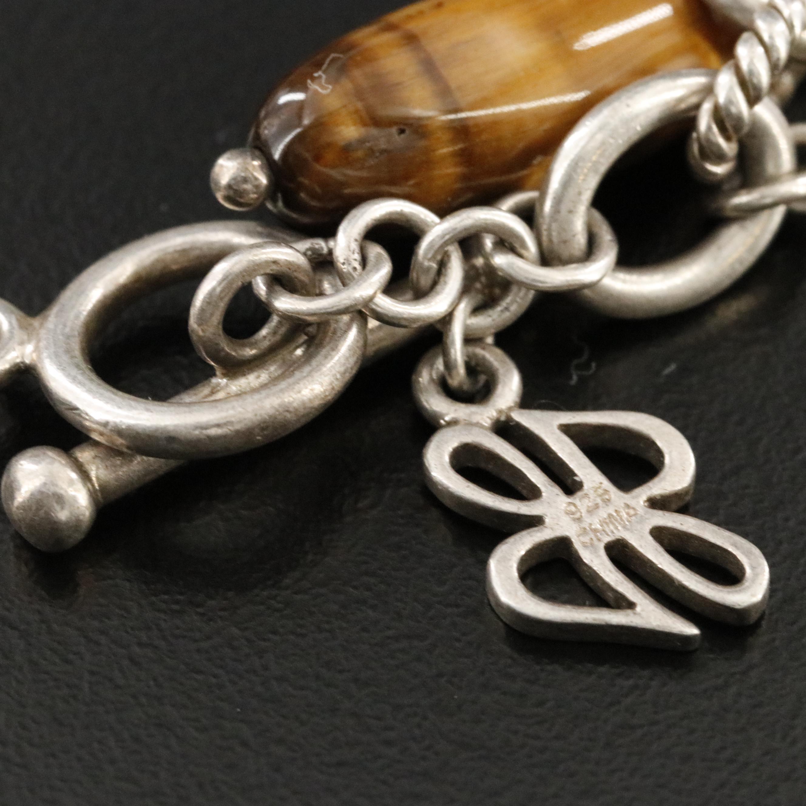 Sterling Gemstone Fringe Bracelet