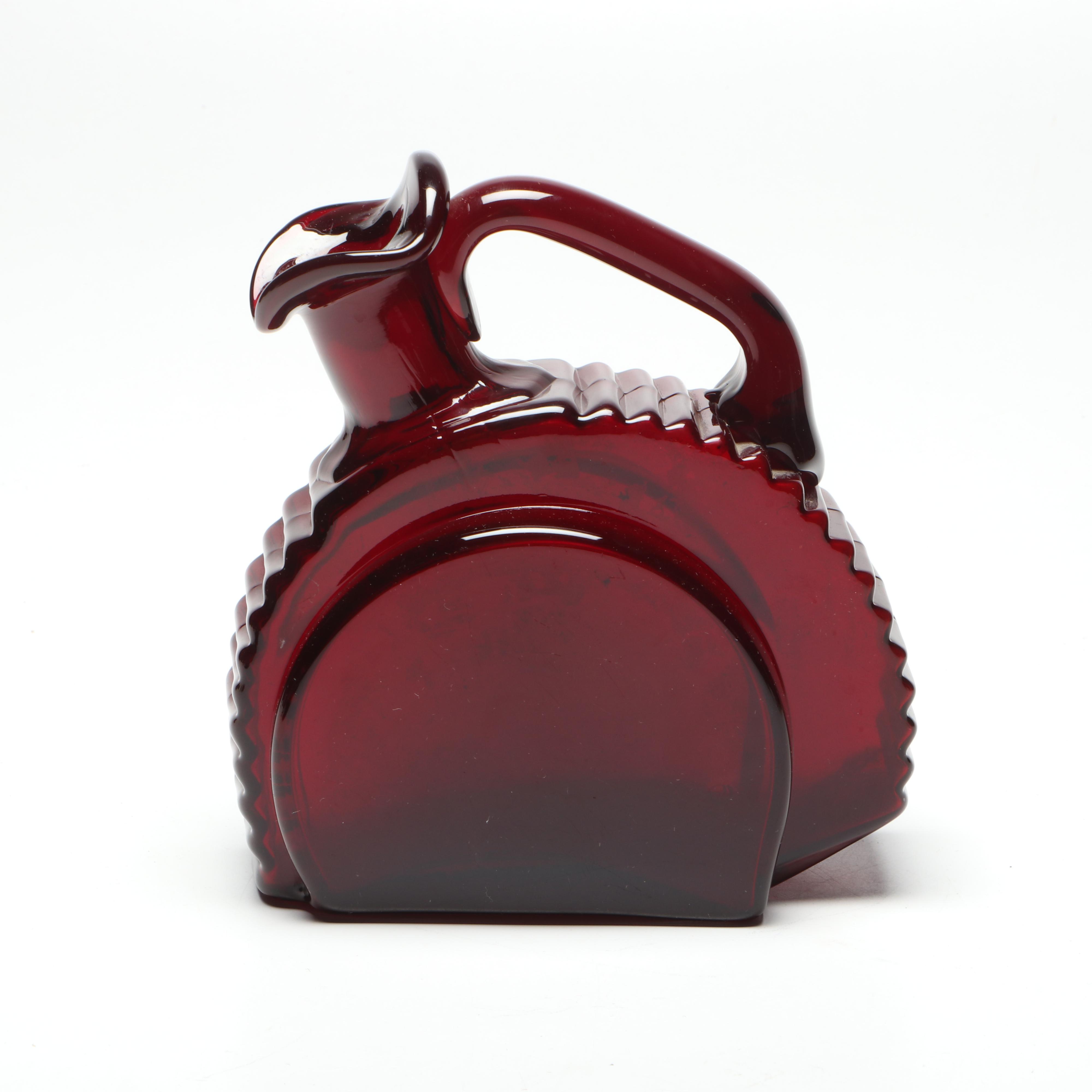 Paden City "Glades" Ruby Glass Ewer, Anchor Hocking & More Tablewares