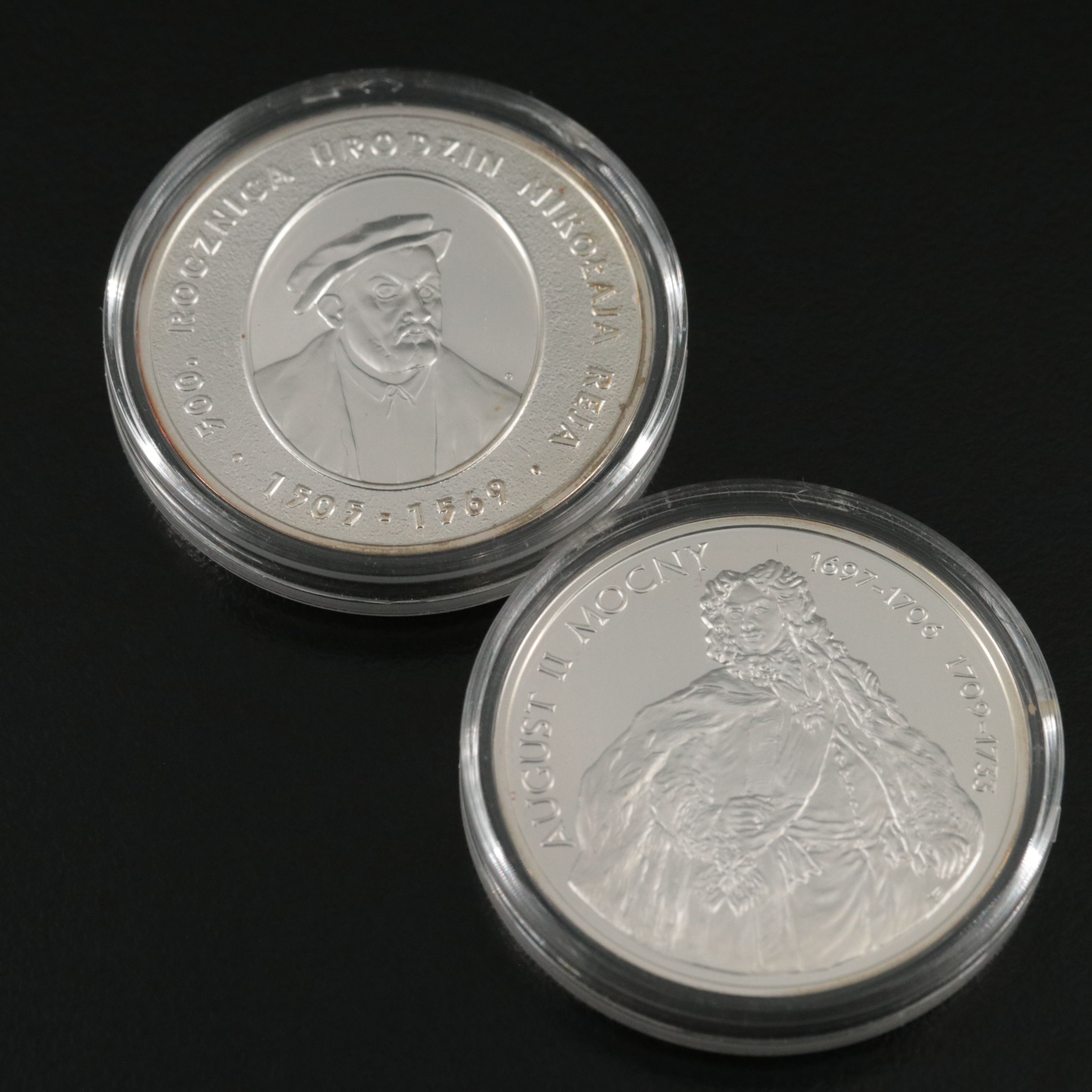 Five Different Poland Modern Commemorative Silver 10 Zt Coins