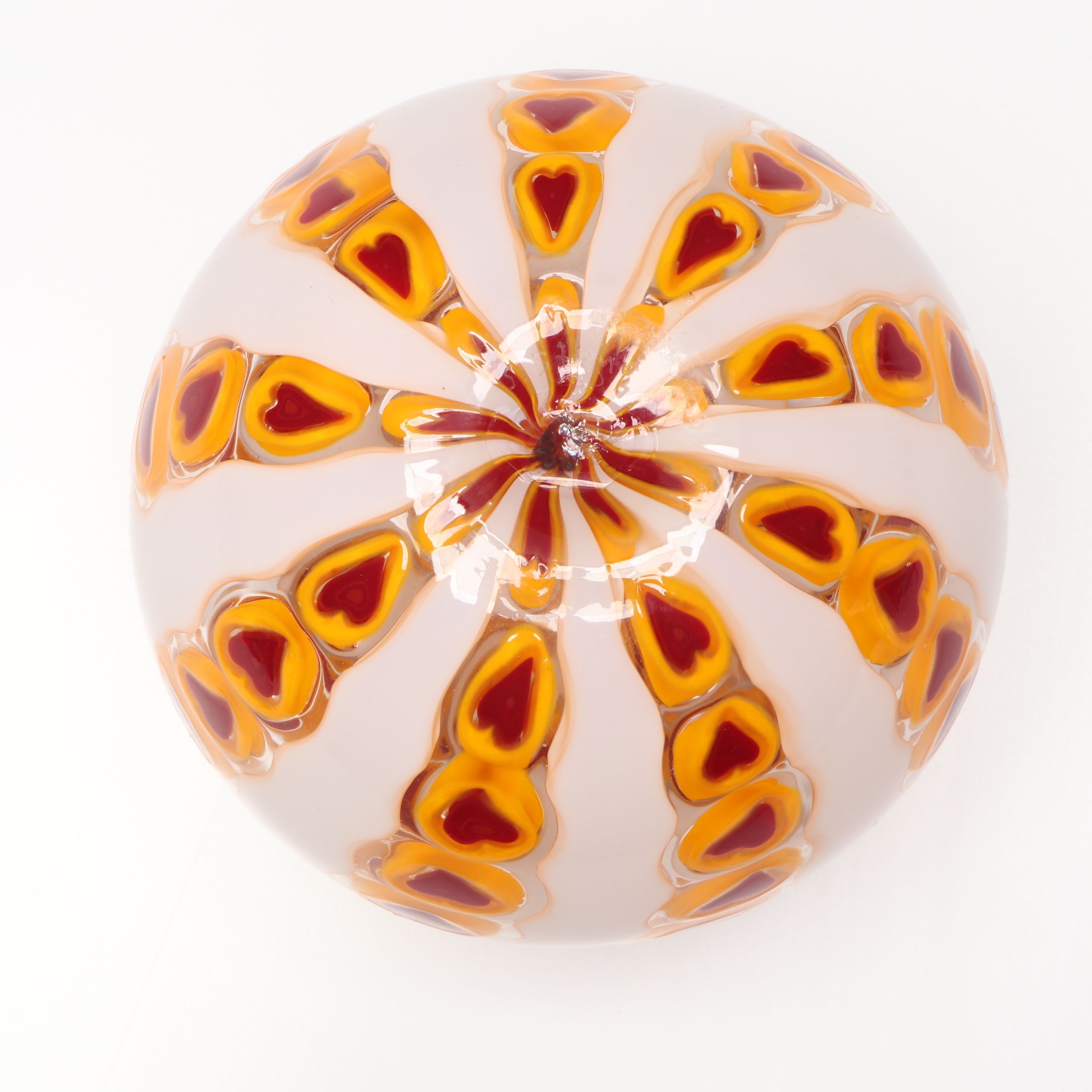 Sam Stang Handblown Art Glass Ball Vase