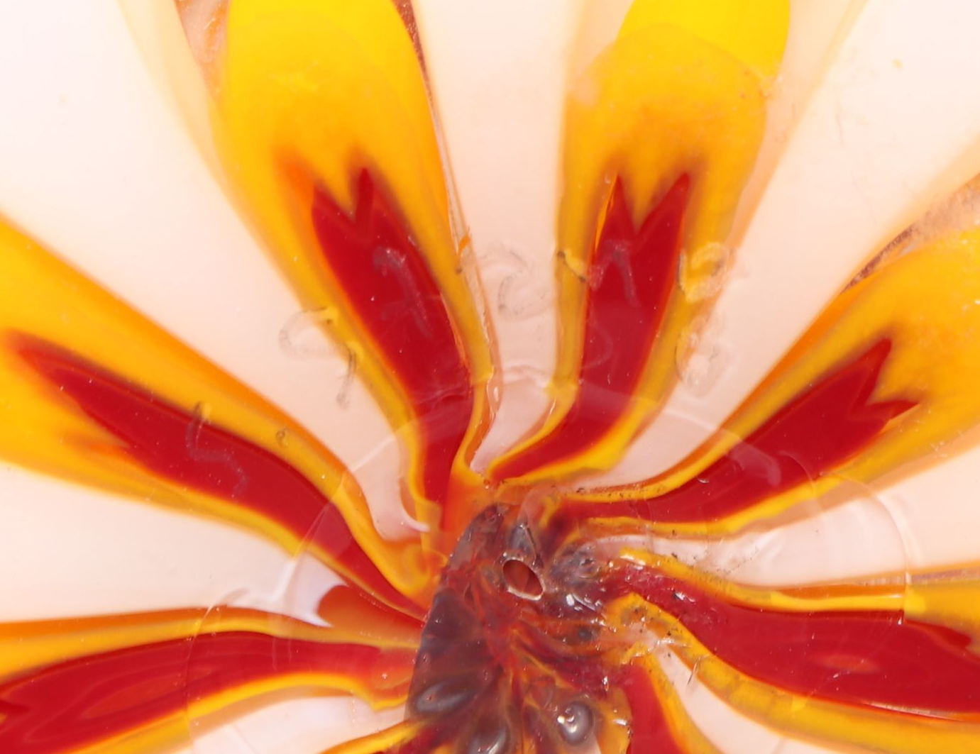 Sam Stang Handblown Art Glass Ball Vase